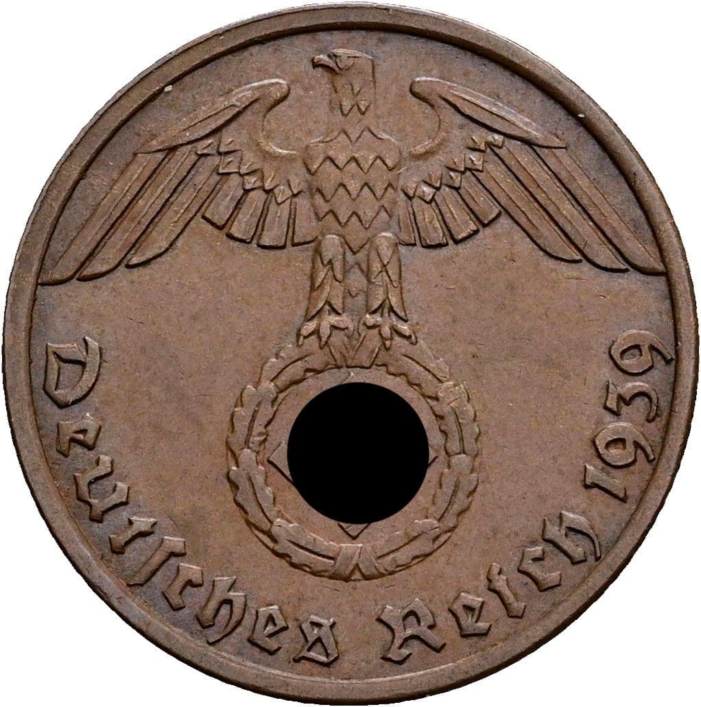 1 Reichspfennig 1939 A – Rückseite
