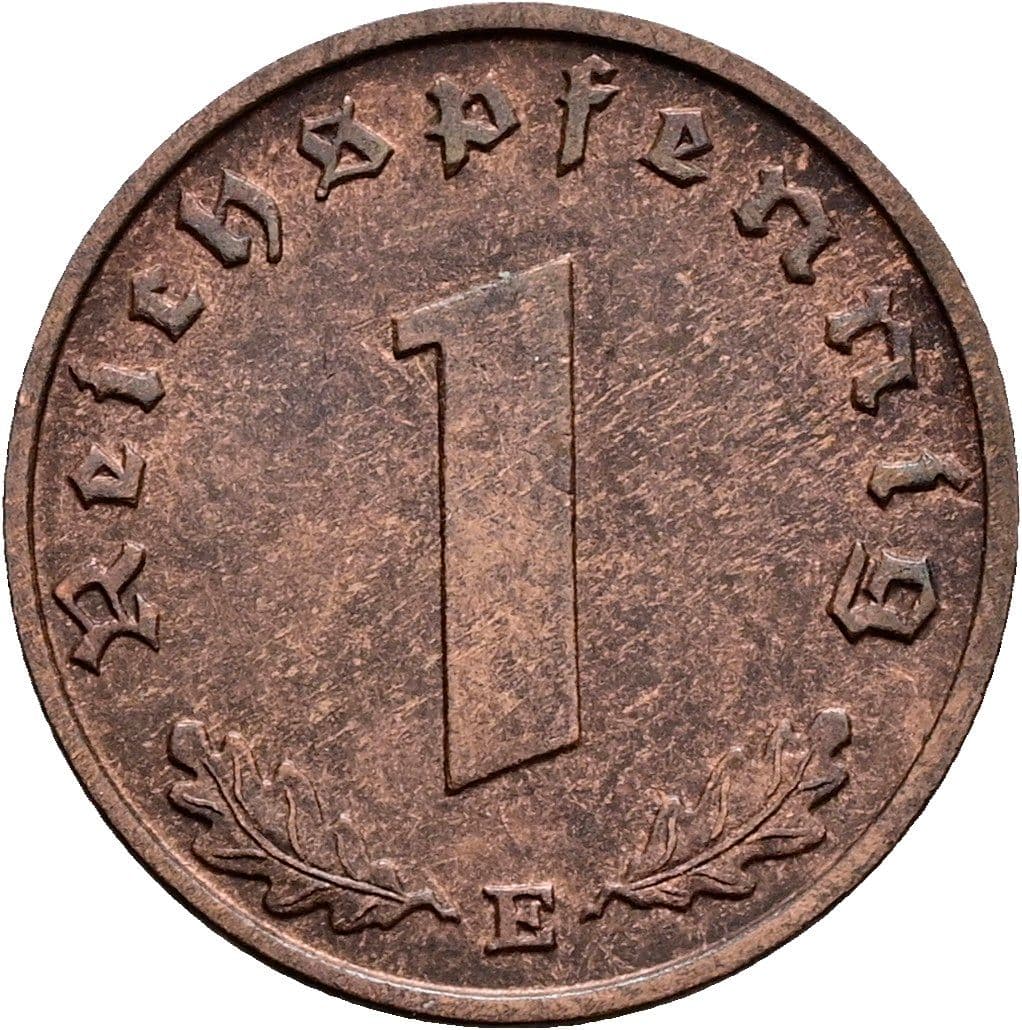 1 Reichspfennig 1937 E – Vorderseite