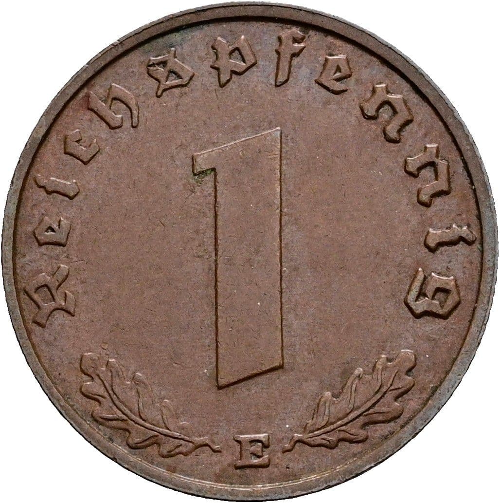 1 Reichspfennig 1938 E – Vorderseite