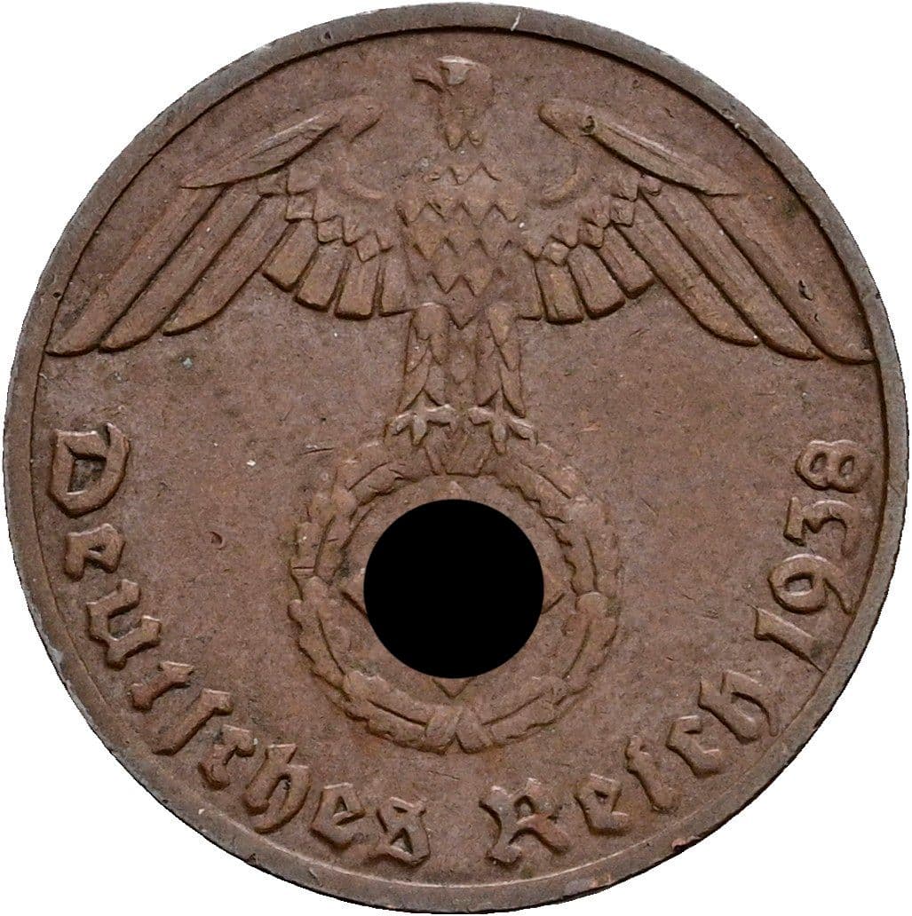 1 Reichspfennig 1938 E – Rückseite