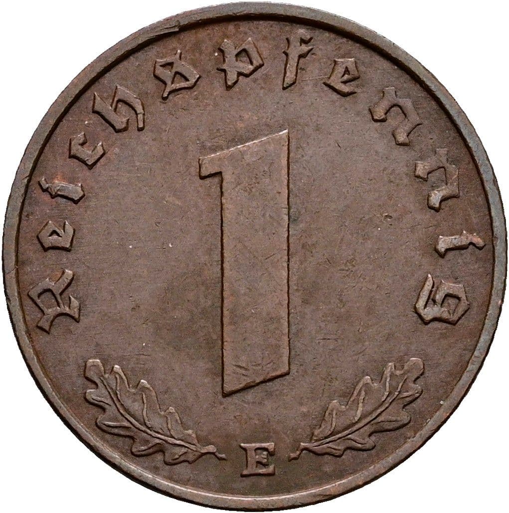 1 Reichspfennig 1938 E – Vorderseite