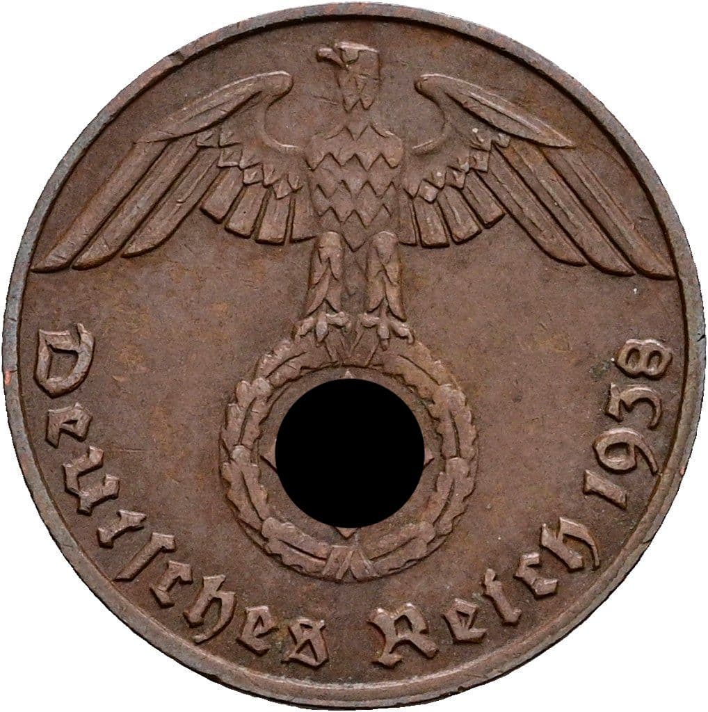 1 Reichspfennig 1938 E – Rückseite