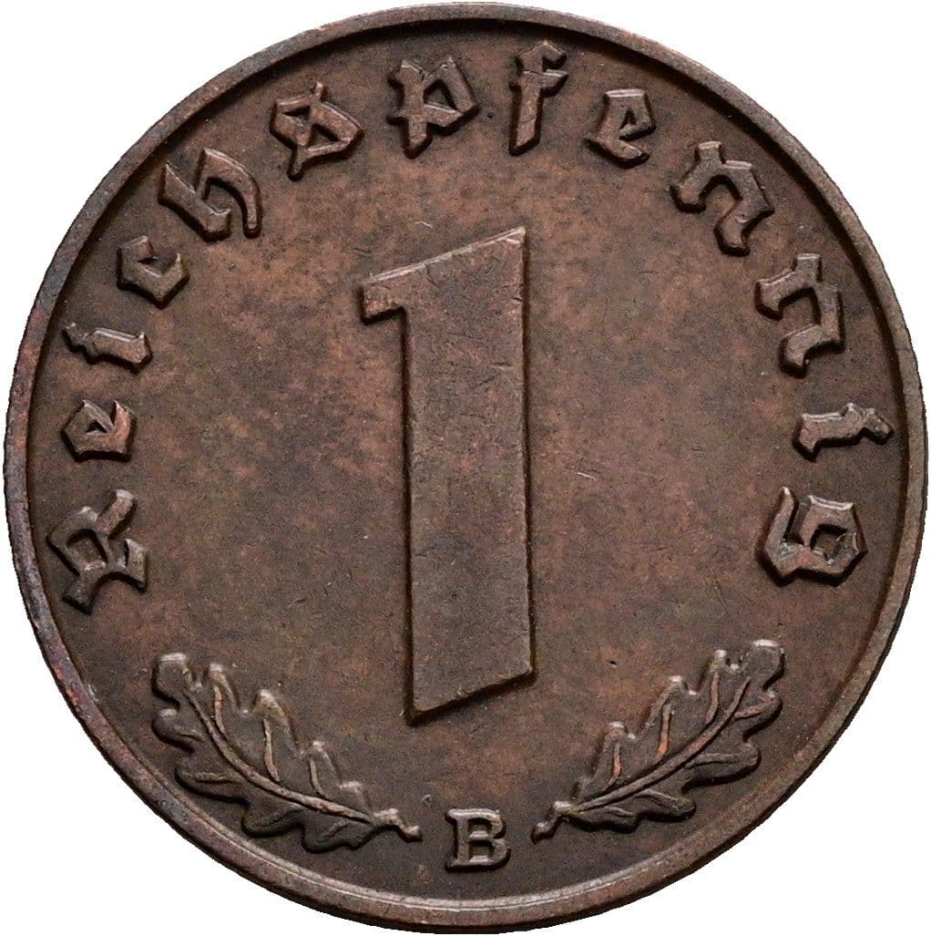 1 Reichspfennig 1939 B – Vorderseite