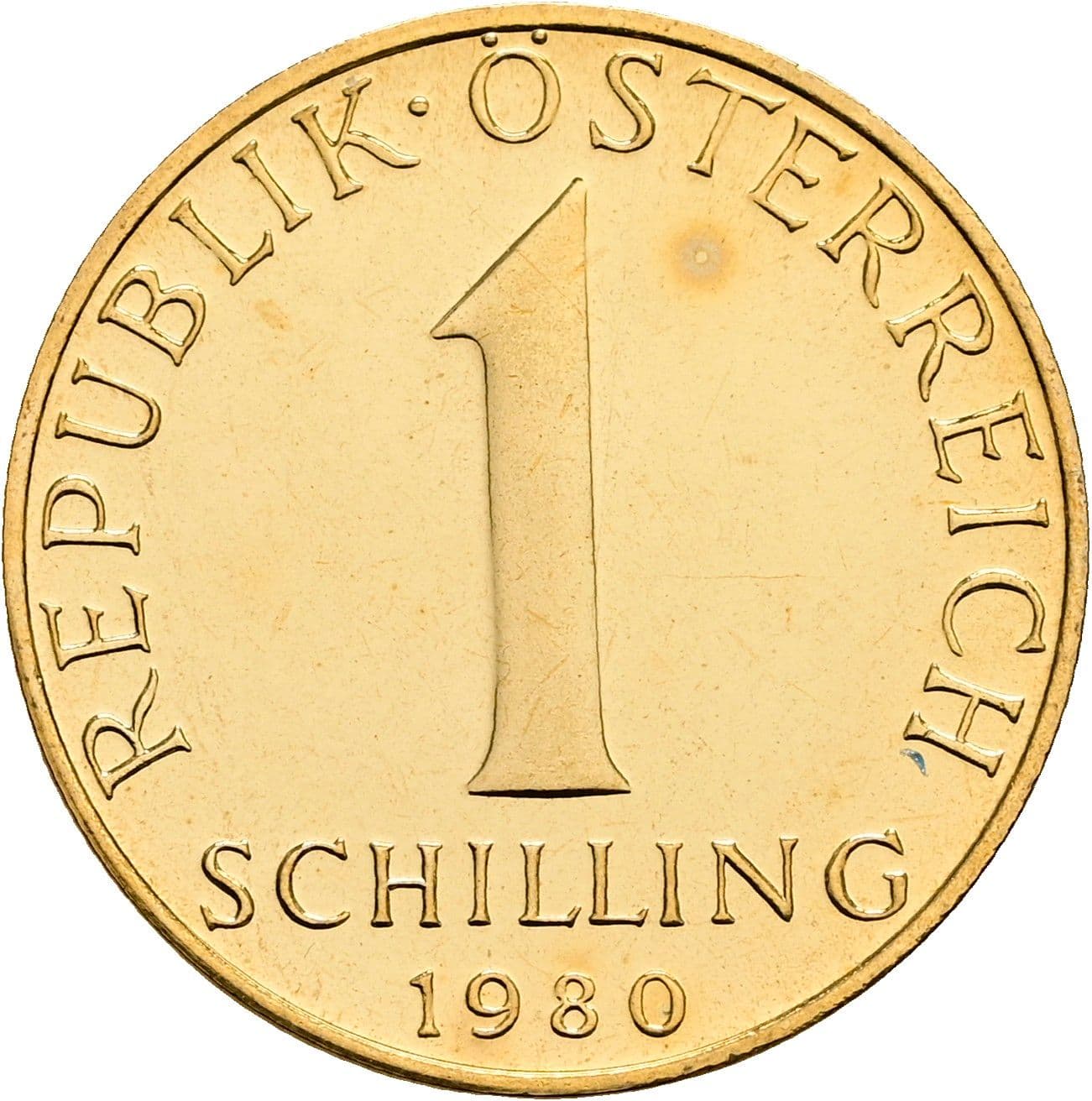 1 Schilling 1980 – Vorderseite