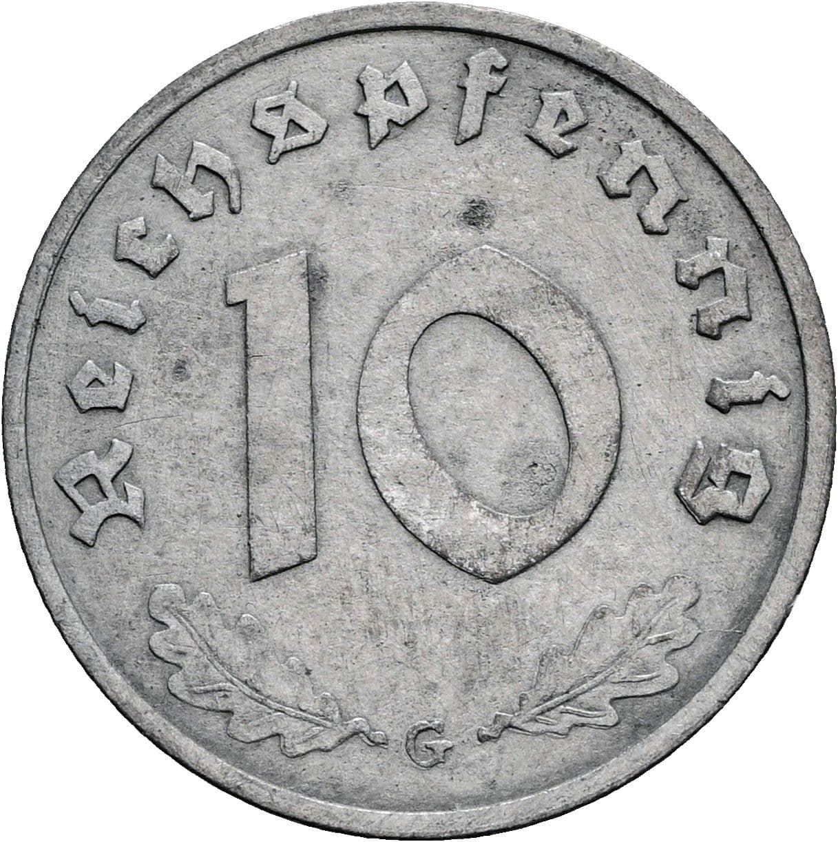 10 Reichspfennig 1940 G – Vorderseite