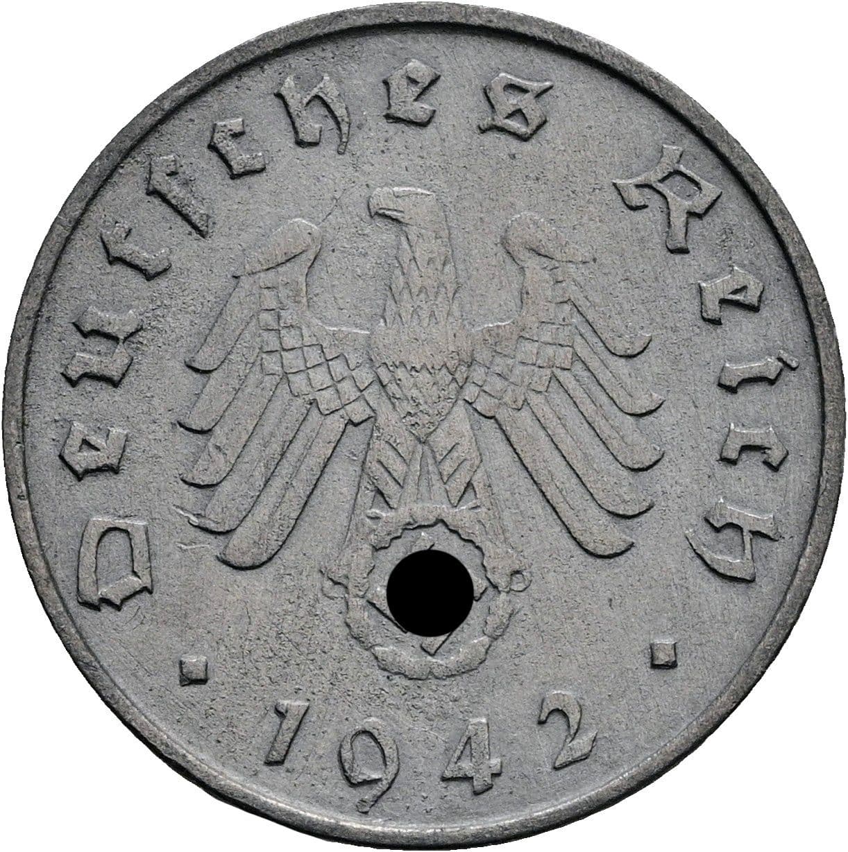 10 Reichspfennig 1942 A – Rückseite