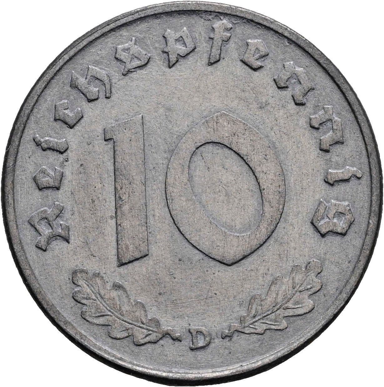 10 Reichspfennig 1941 D – Vorderseite