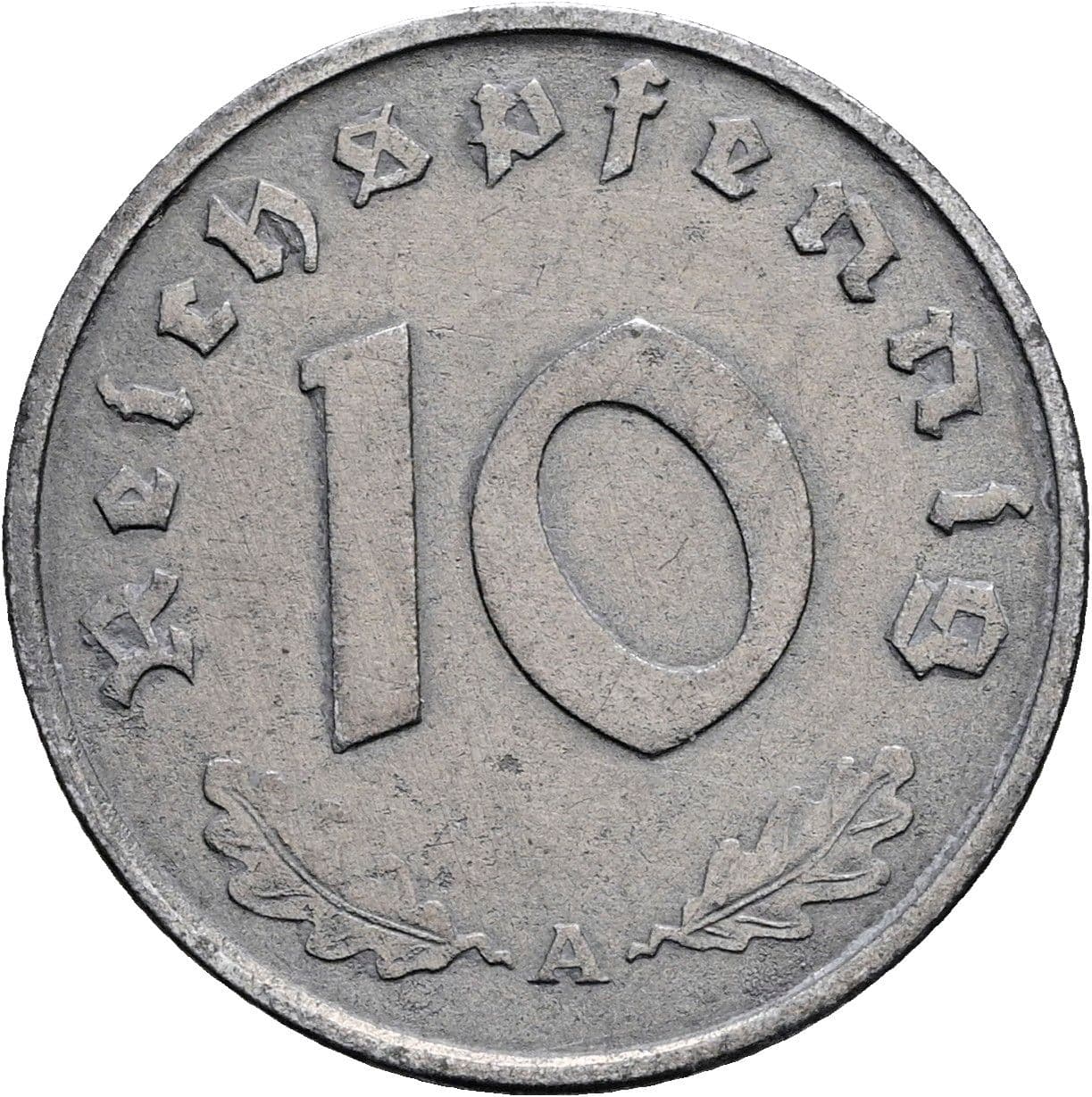 10 Reichspfennig 1942 A – Vorderseite