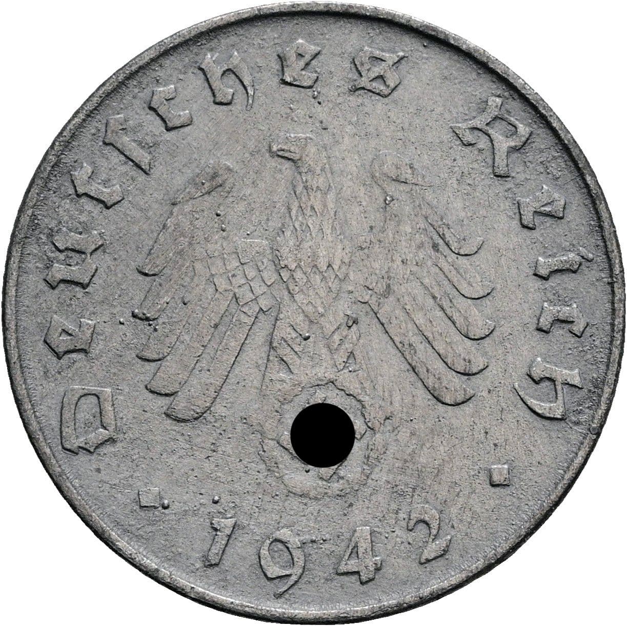 10 Reichspfennig 1942 D – Rückseite