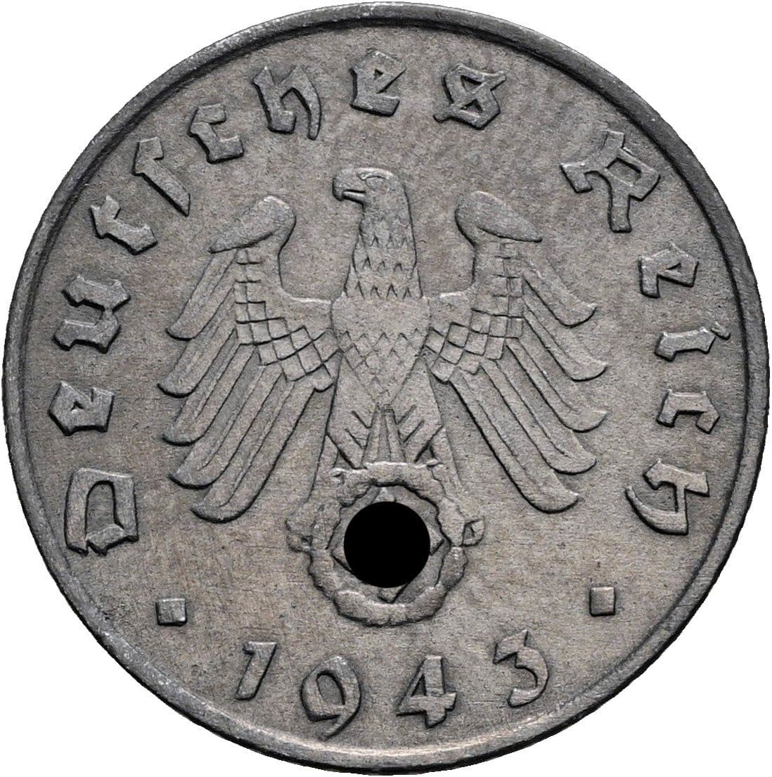 5 Reichspfennig 1943 E – Rückseite