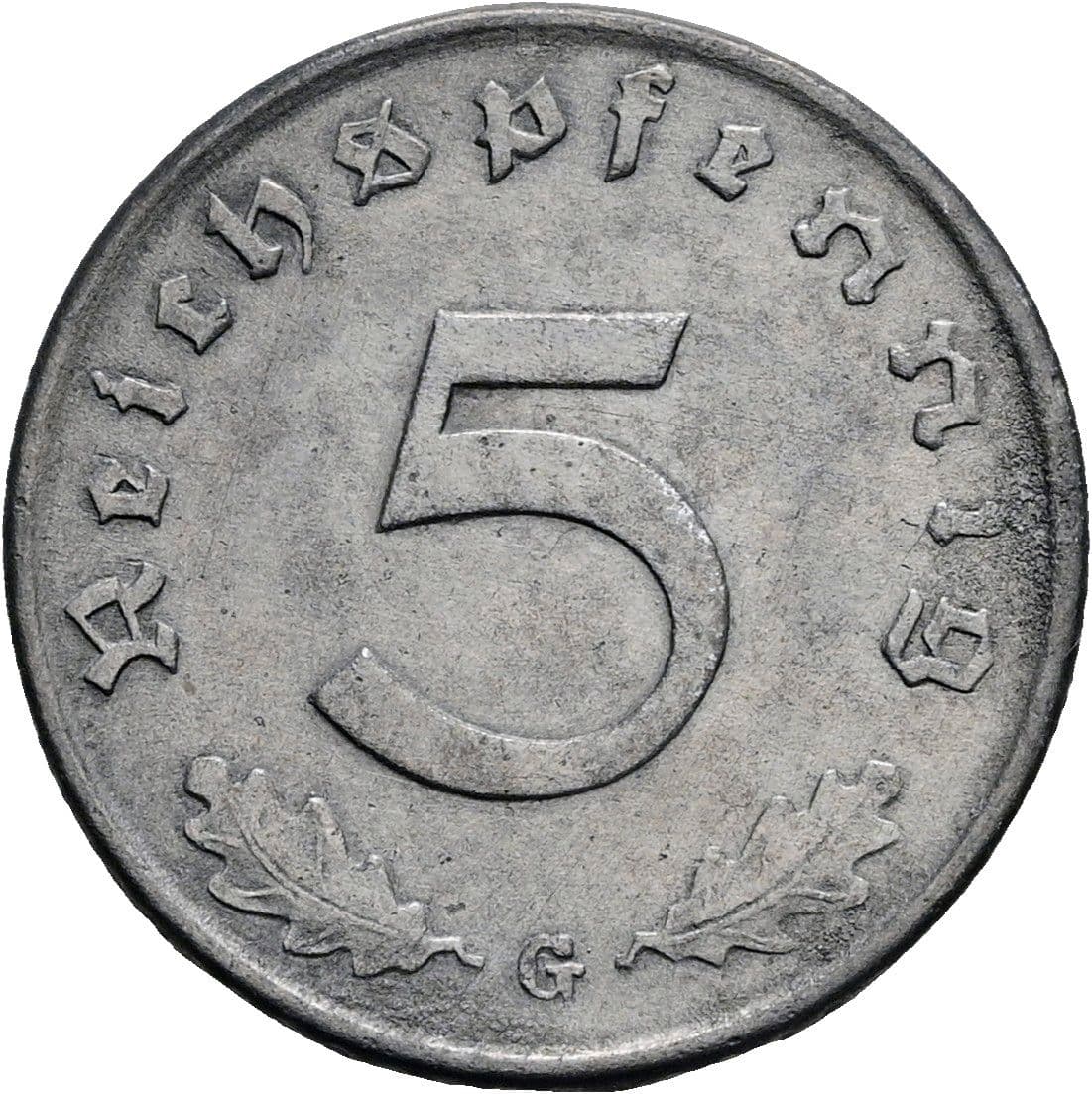 5 Reichspfennig 1941 G – Vorderseite