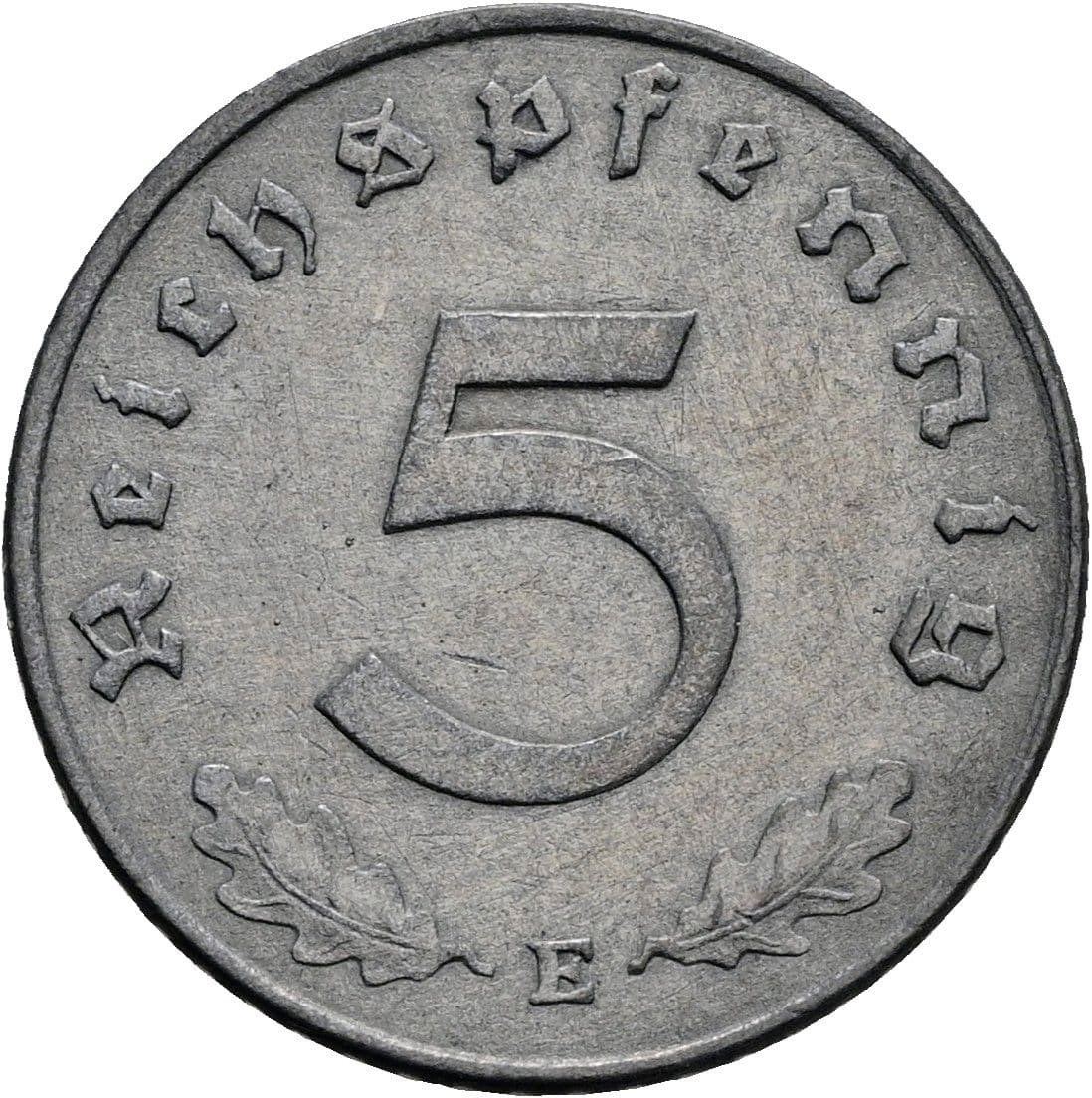 5 Reichspfennig 1943 E – Vorderseite