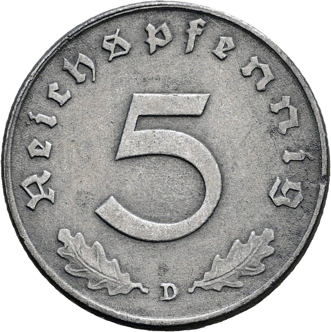 5 Reichspfennig 1941 D – Vorderseite