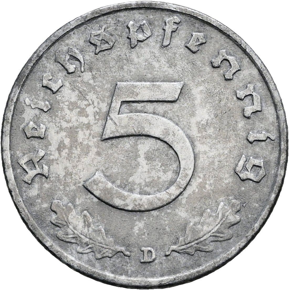 5 Reichspfennig 1940 D – Vorderseite