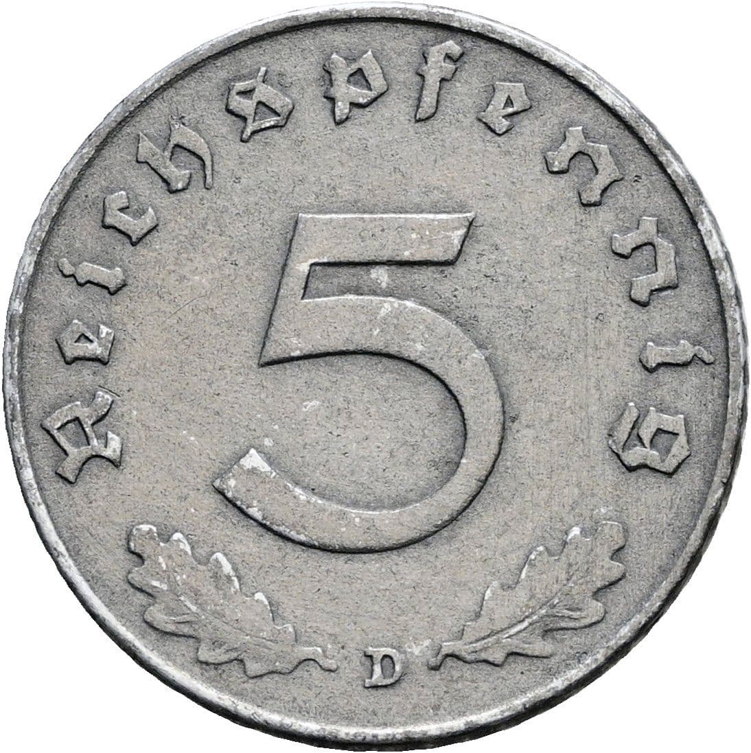 5 Reichspfennig 1941 D – Vorderseite