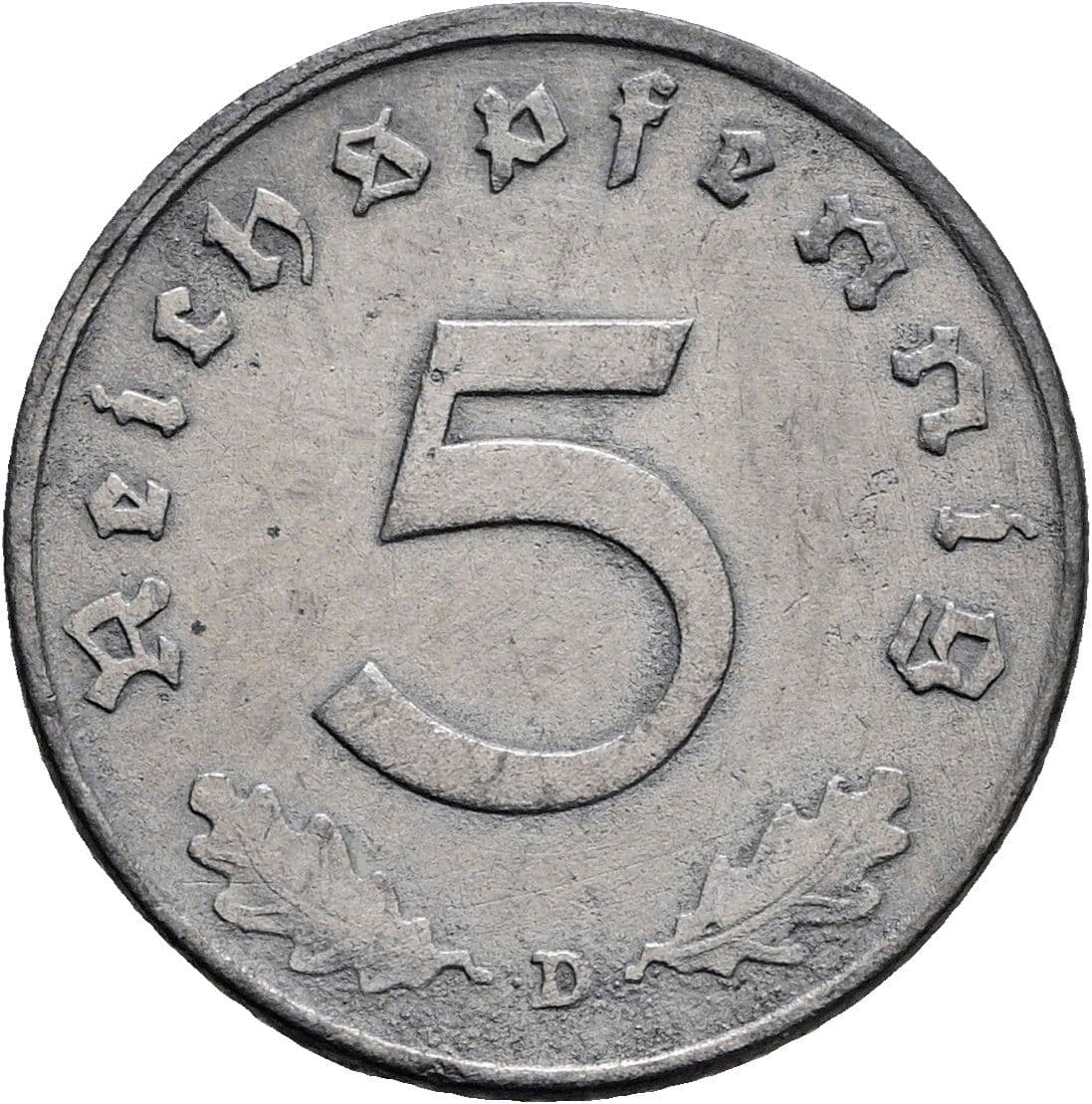 5 Reichspfennig 1940 D – Vorderseite