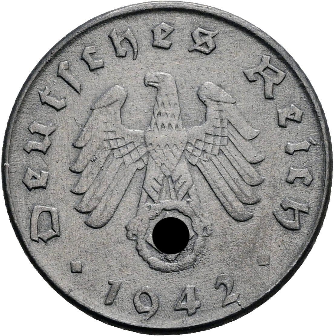 5 Reichspfennig 1942 D – Rückseite