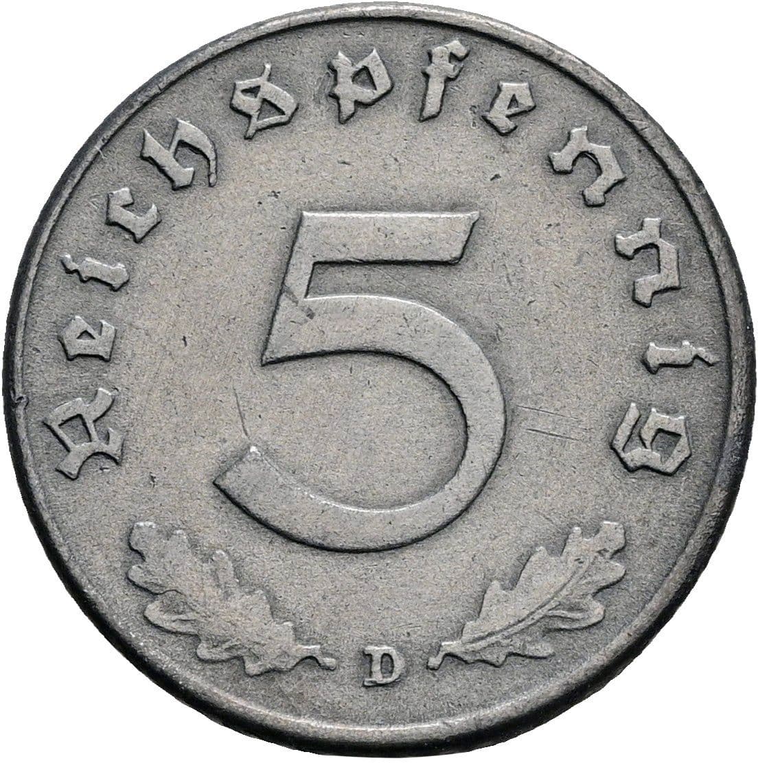 5 Reichspfennig 1941 D – Vorderseite