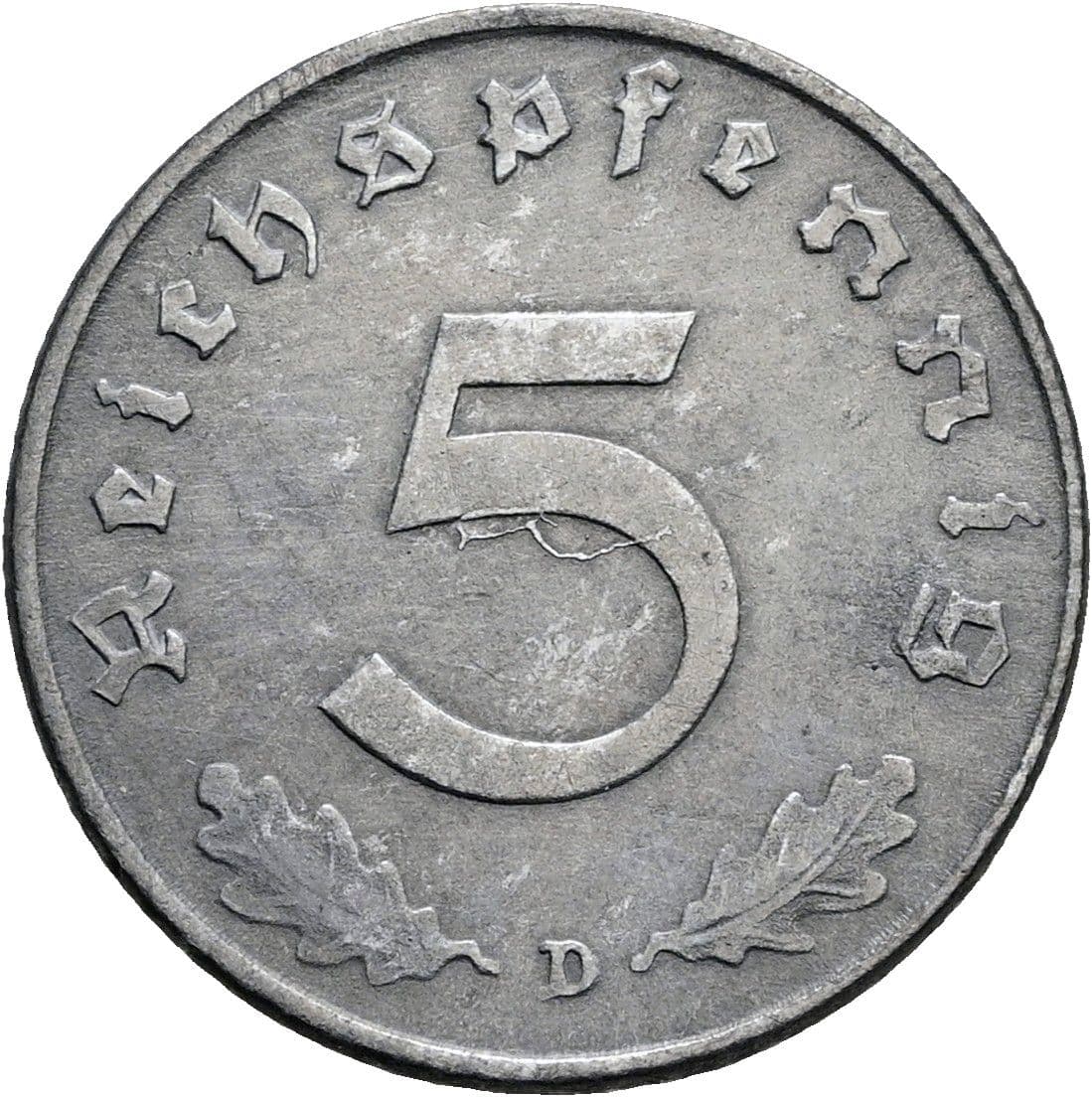5 Reichspfennig 1940 D – Vorderseite