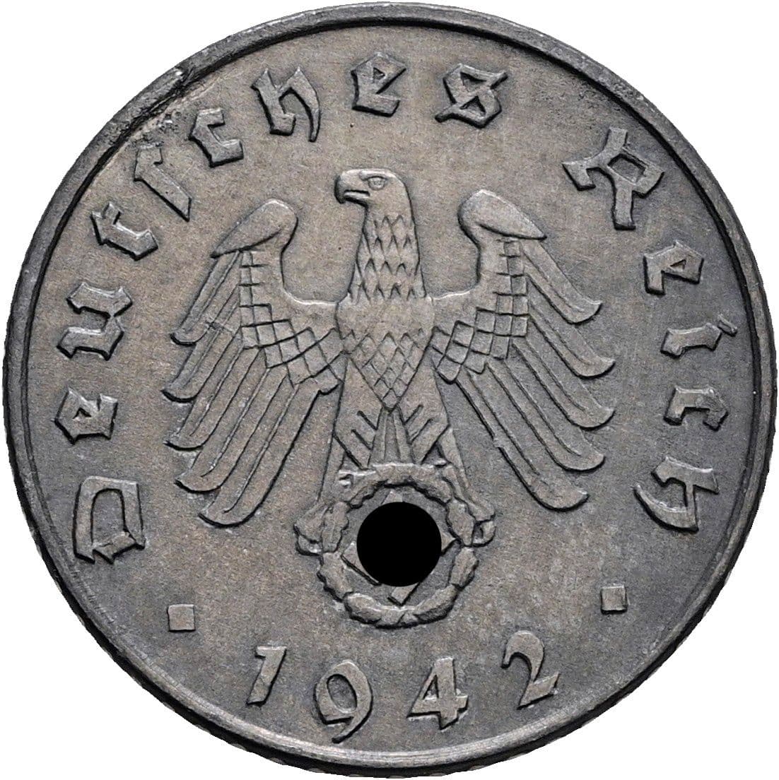 5 Reichspfennig 1942 A – Rückseite