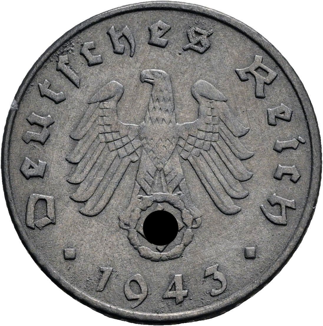 5 Reichspfennig 1943 E – Rückseite