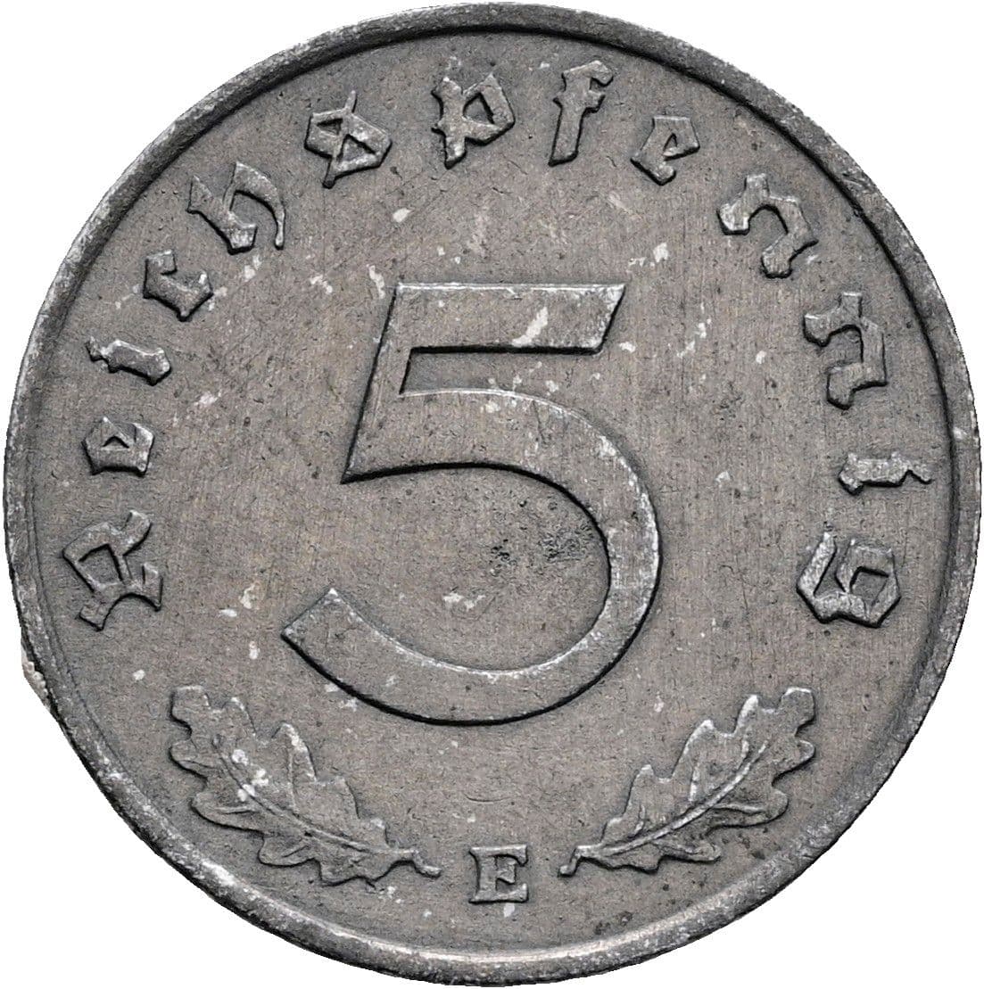 5 Reichspfennig 1943 E – Vorderseite