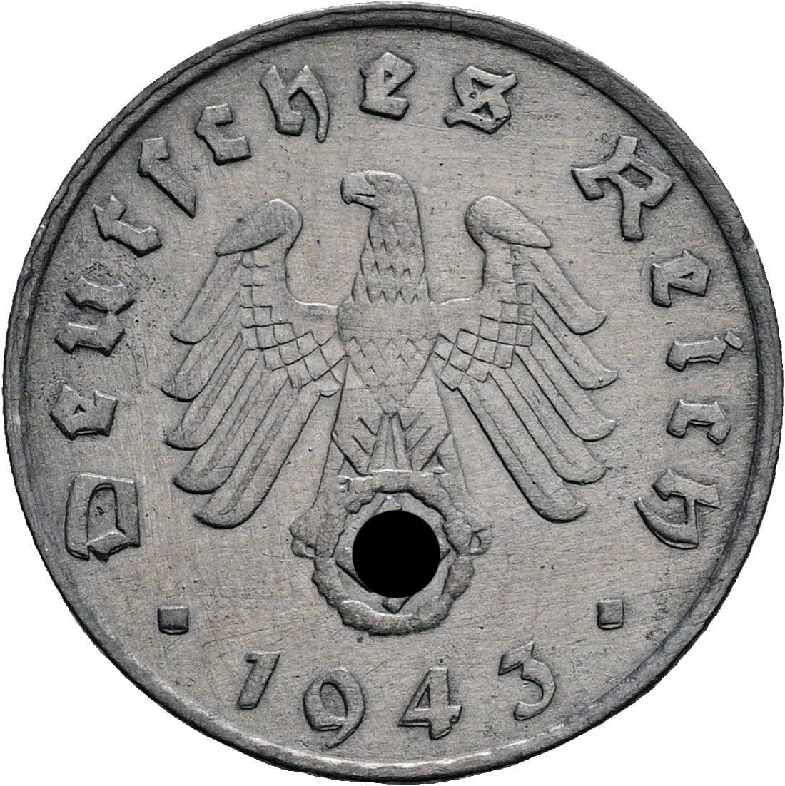 5 Reichspfennig 1943 E – Rückseite