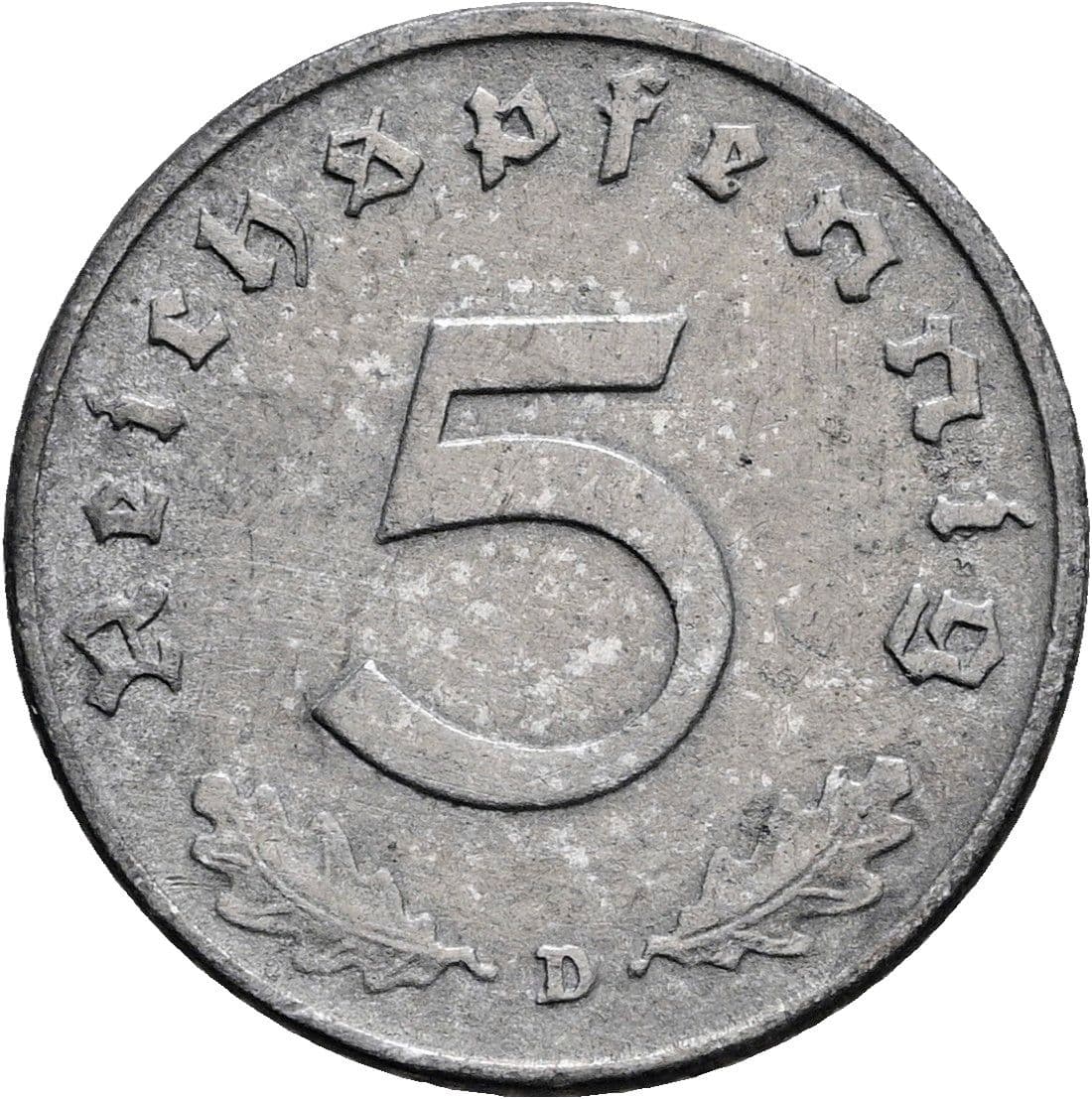 5 Reichspfennig 1940 D – Vorderseite