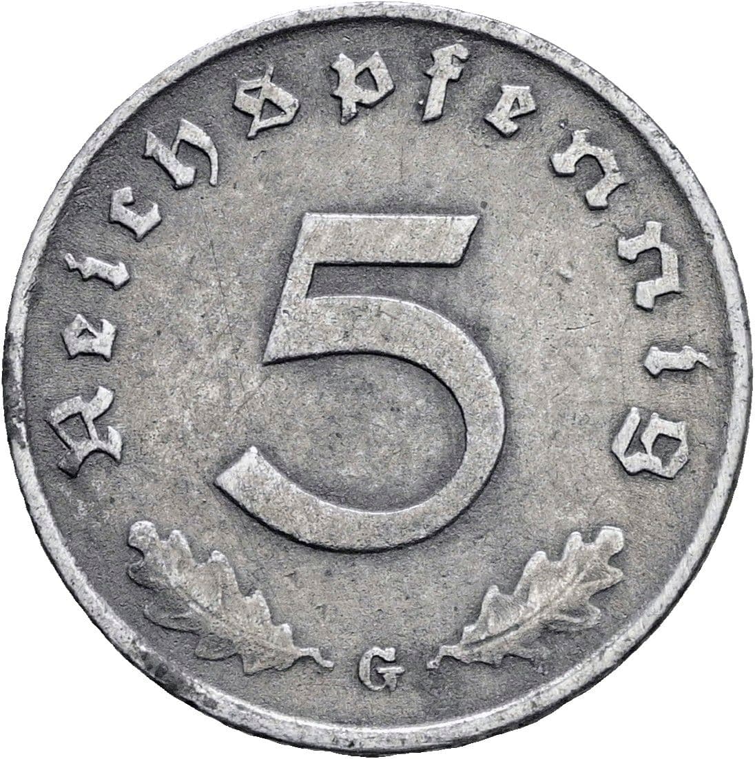 5 Reichspfennig 1940 G – Vorderseite