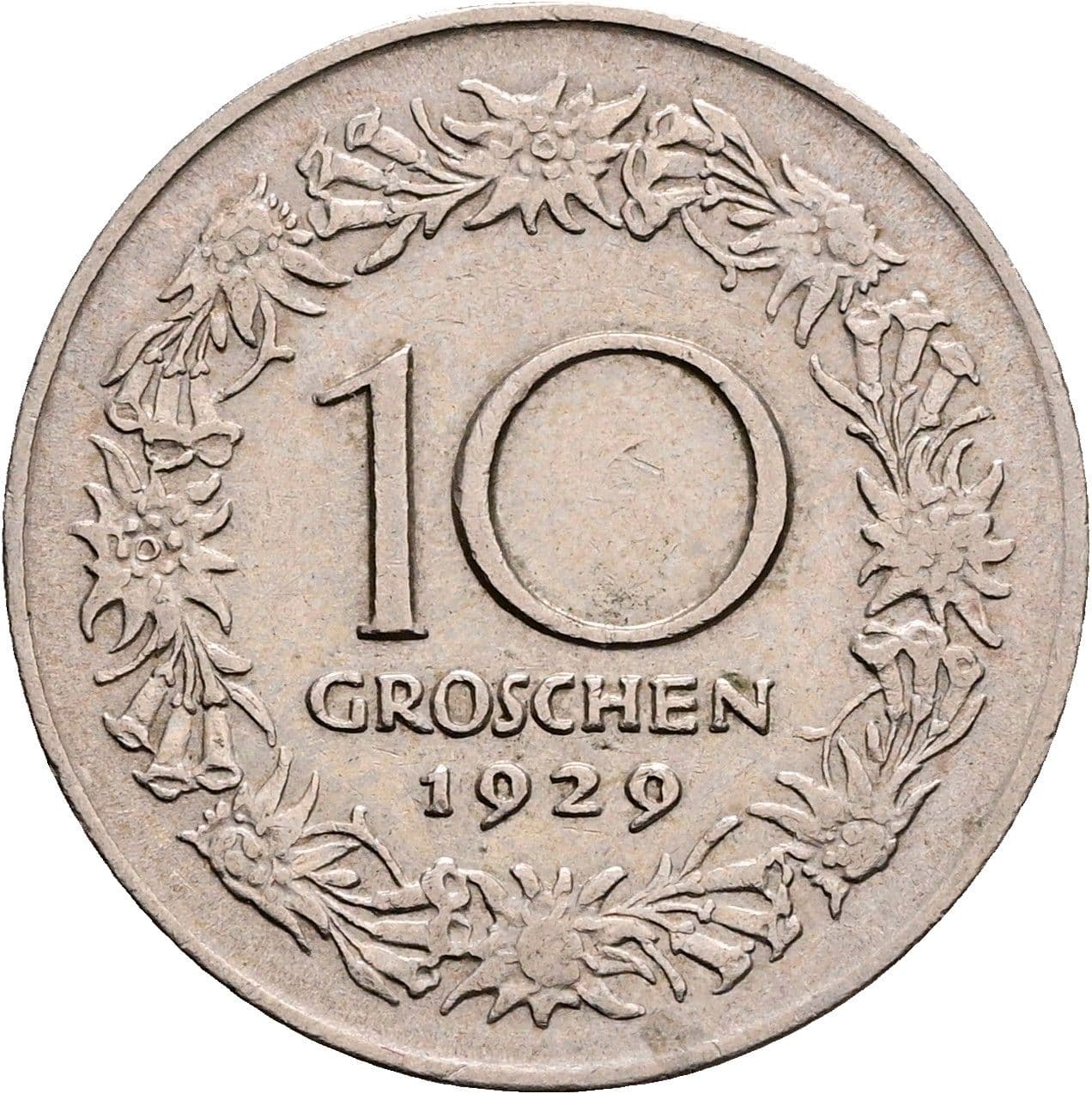 10 Groschen 1929 – Vorderseite