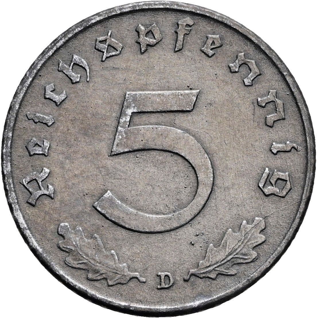 5 Reichspfennig 1942 D – Vorderseite