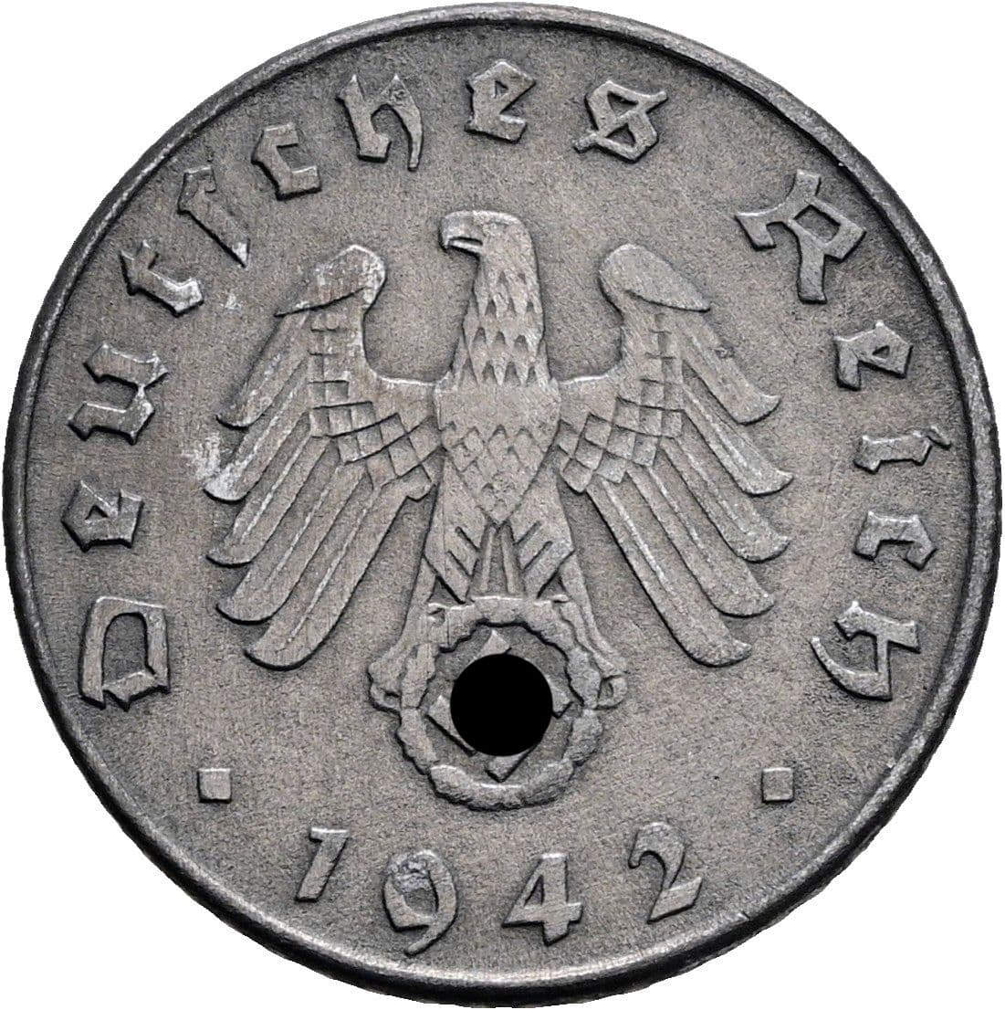 5 Reichspfennig 1942 D – Rückseite