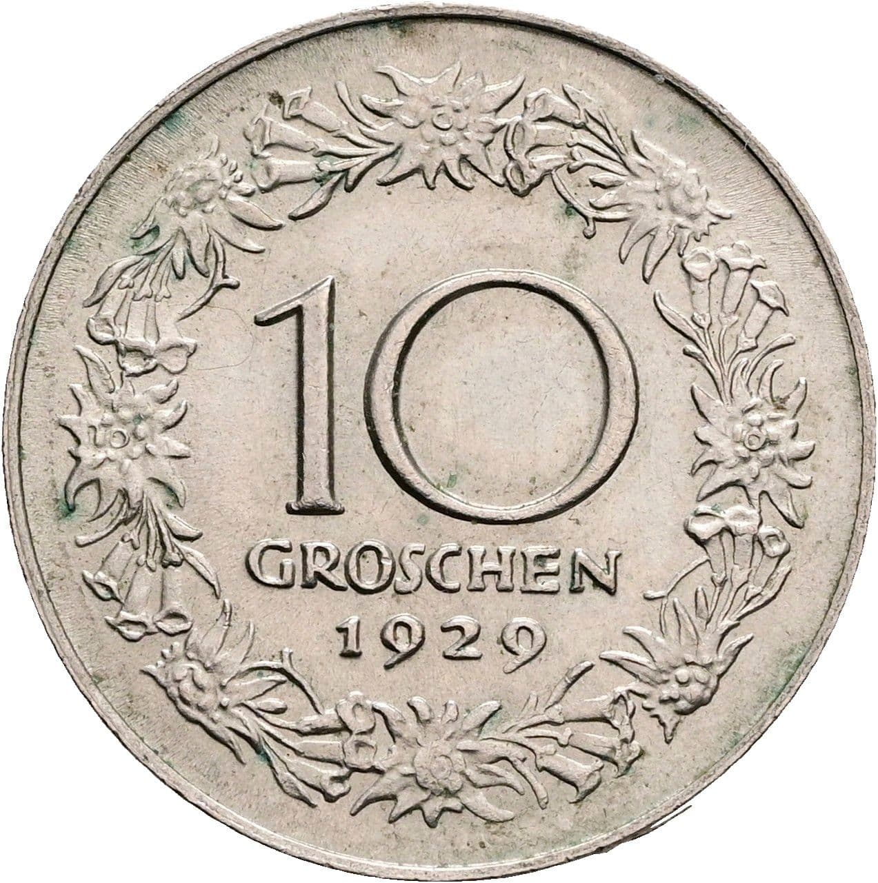 10 Groschen 1929 – Vorderseite