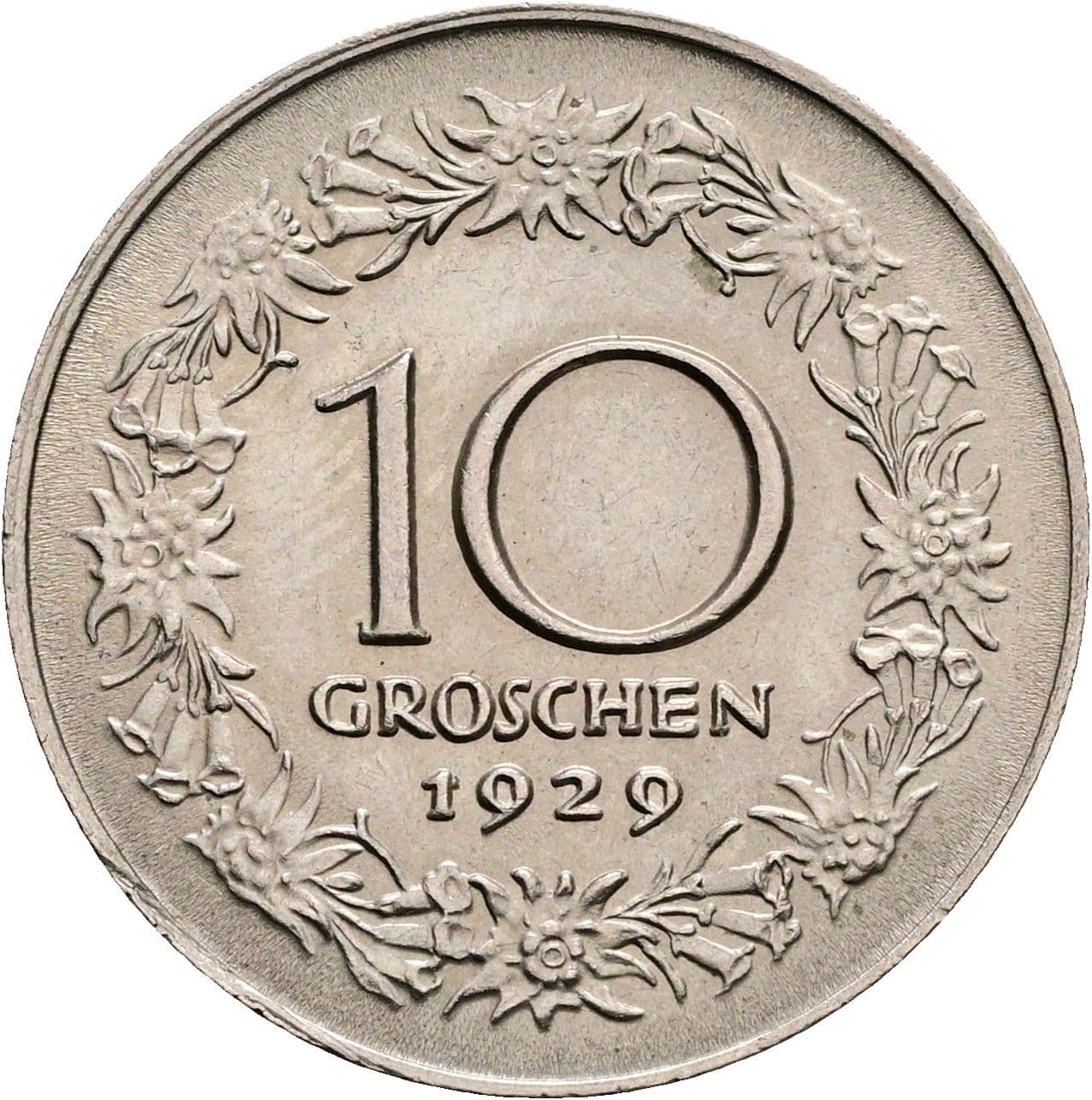 10 Groschen 1929 – Vorderseite
