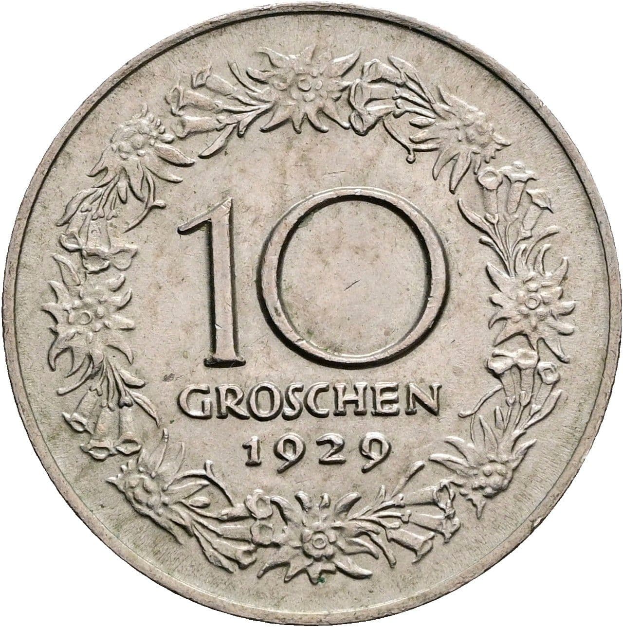 10 Groschen 1929 – Vorderseite