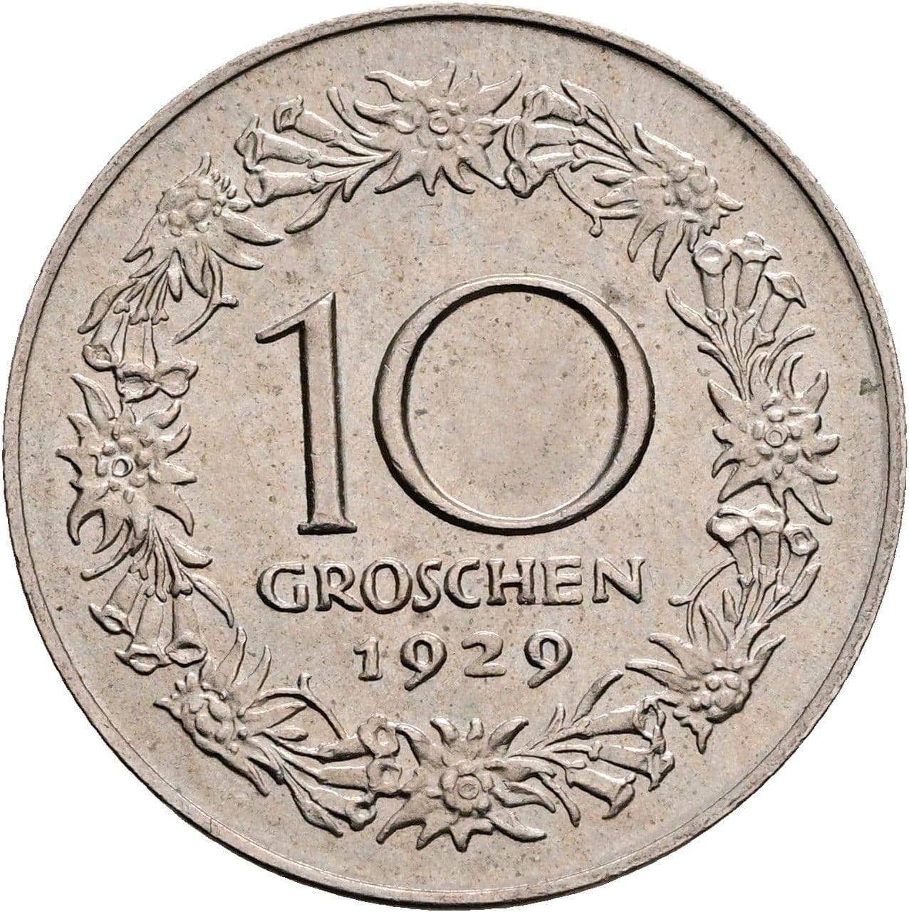 10 Groschen 1929 – Vorderseite