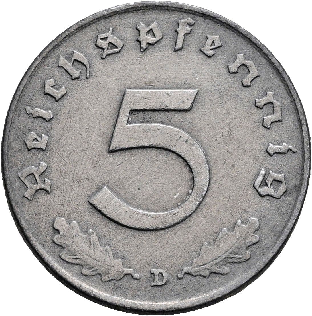 5 Reichspfennig 1940 D – Vorderseite