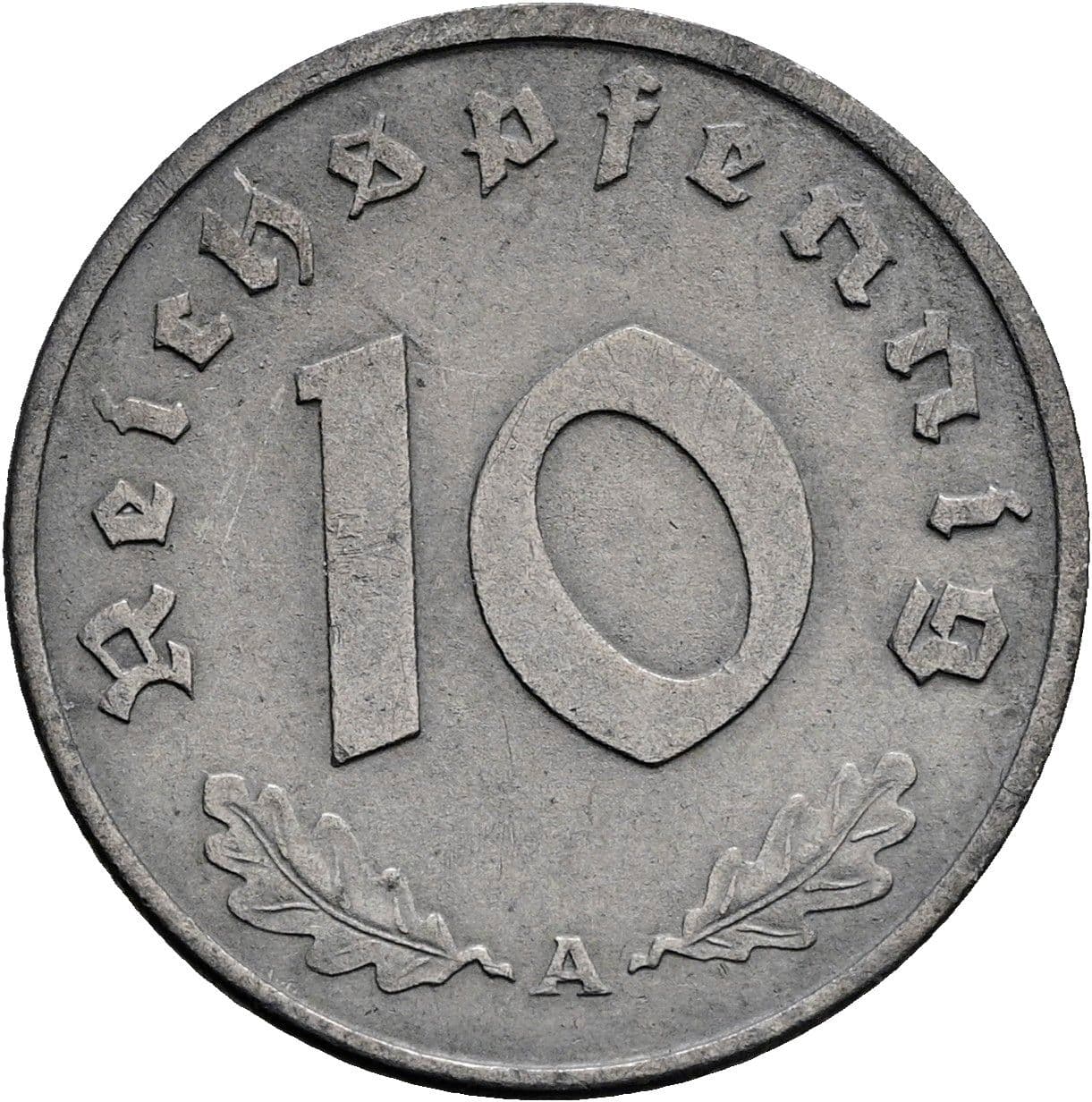 10 Reichspfennig 1943 A – Vorderseite