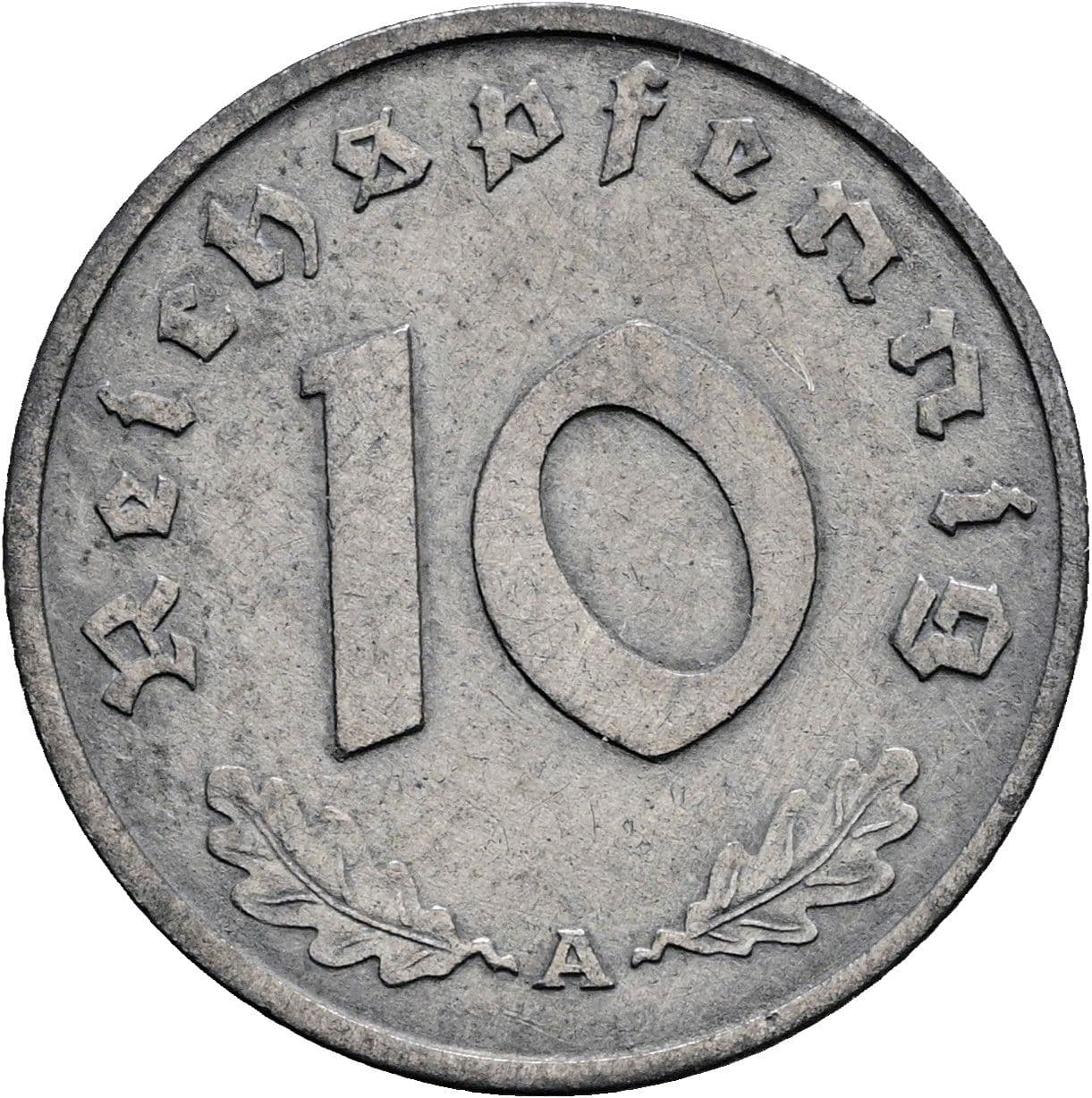 10 Reichspfennig 1943 A – Vorderseite