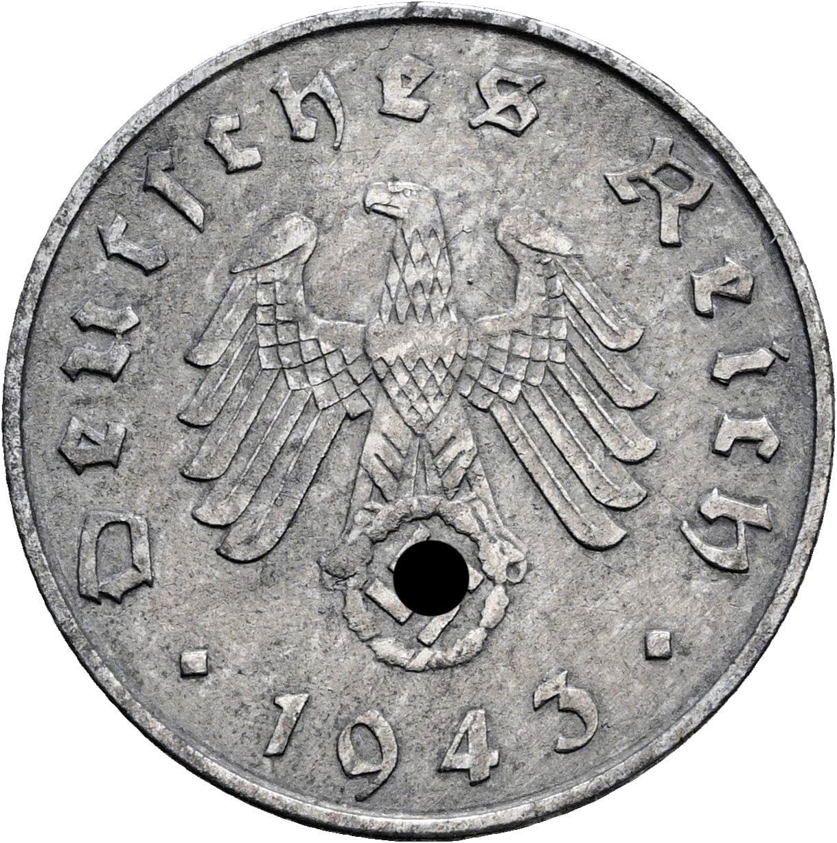 10 Reichspfennig 1943 A – Rückseite