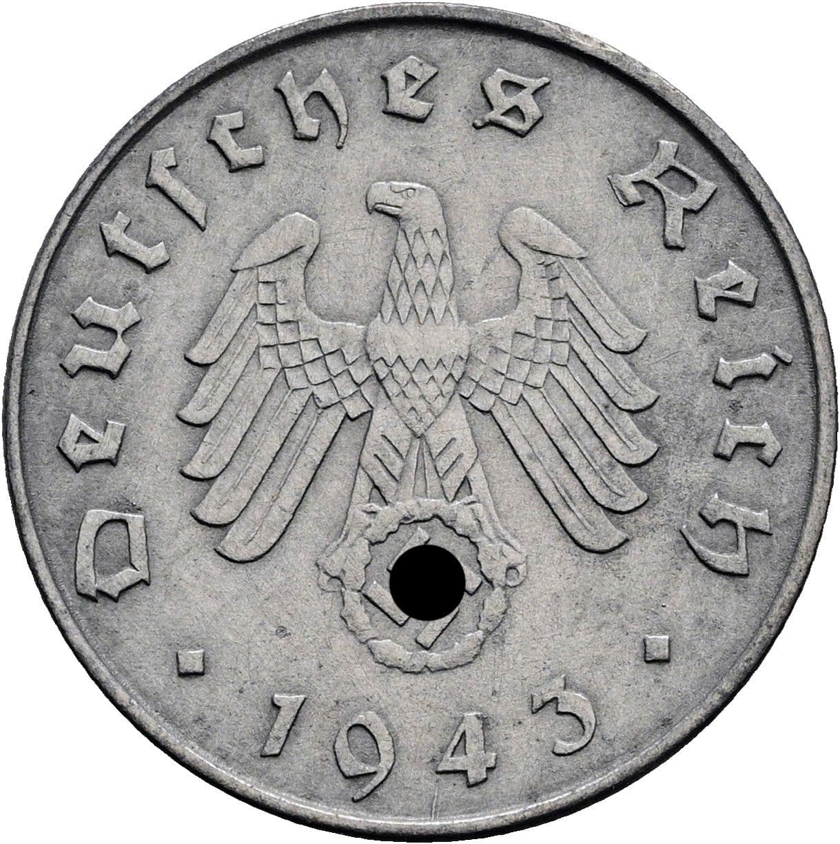10 Reichspfennig 1943 A – Rückseite
