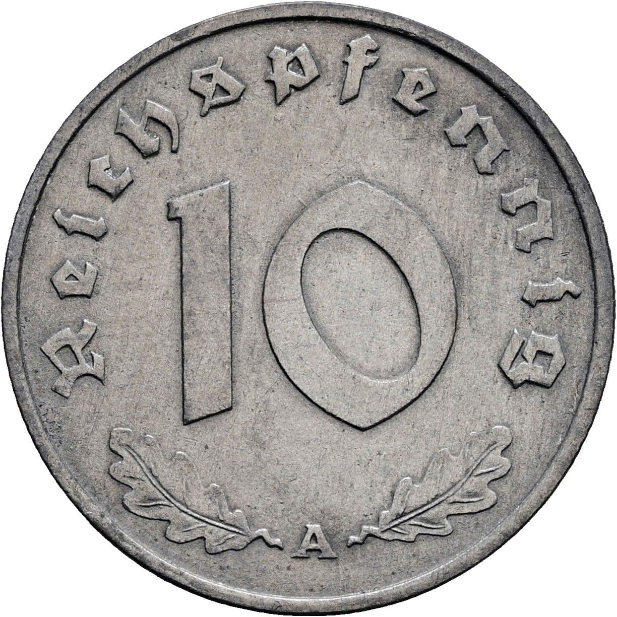 10 Reichspfennig 1943 A – Vorderseite