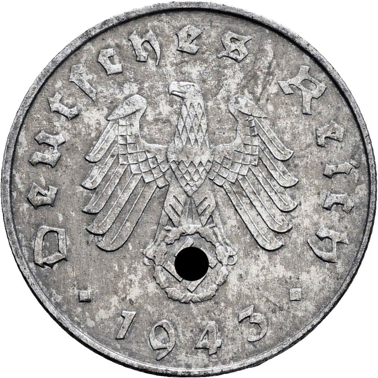 10 Reichspfennig 1943 A – Rückseite