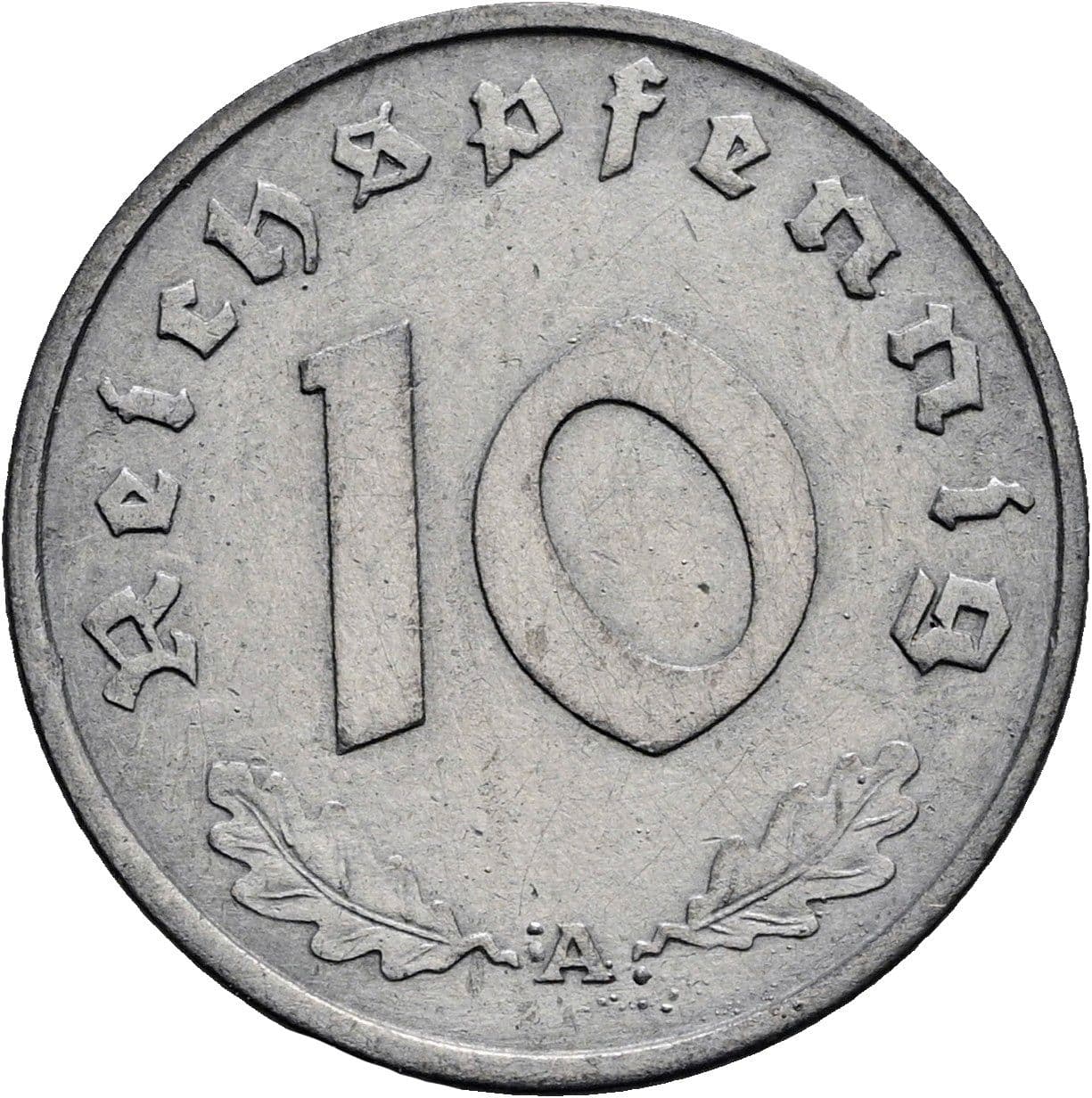 10 Reichspfennig 1942 A – Vorderseite