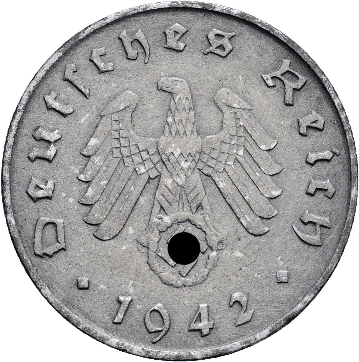 10 Reichspfennig 1942 A – Rückseite