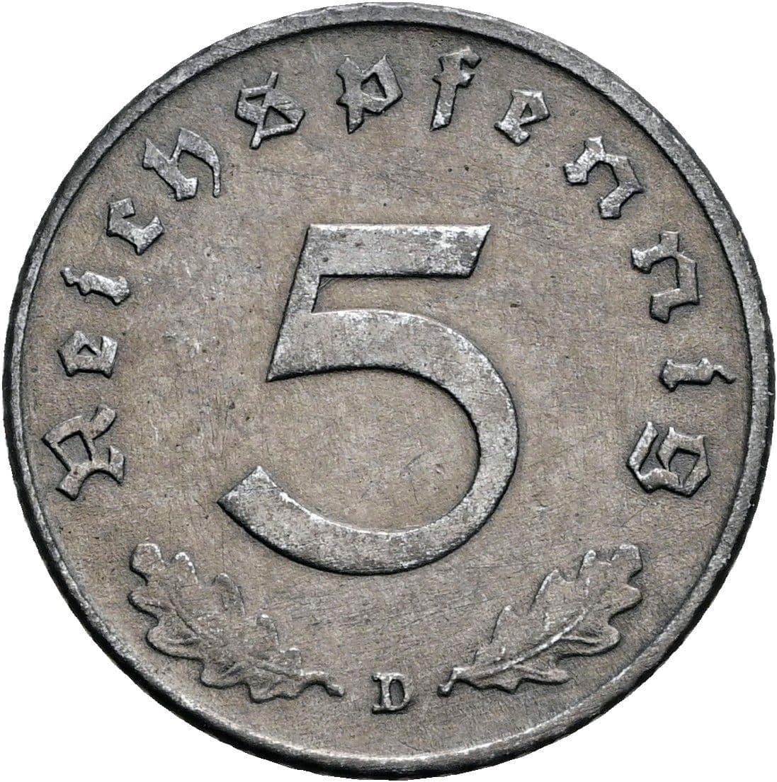 5 Reichspfennig 1942 D – Vorderseite