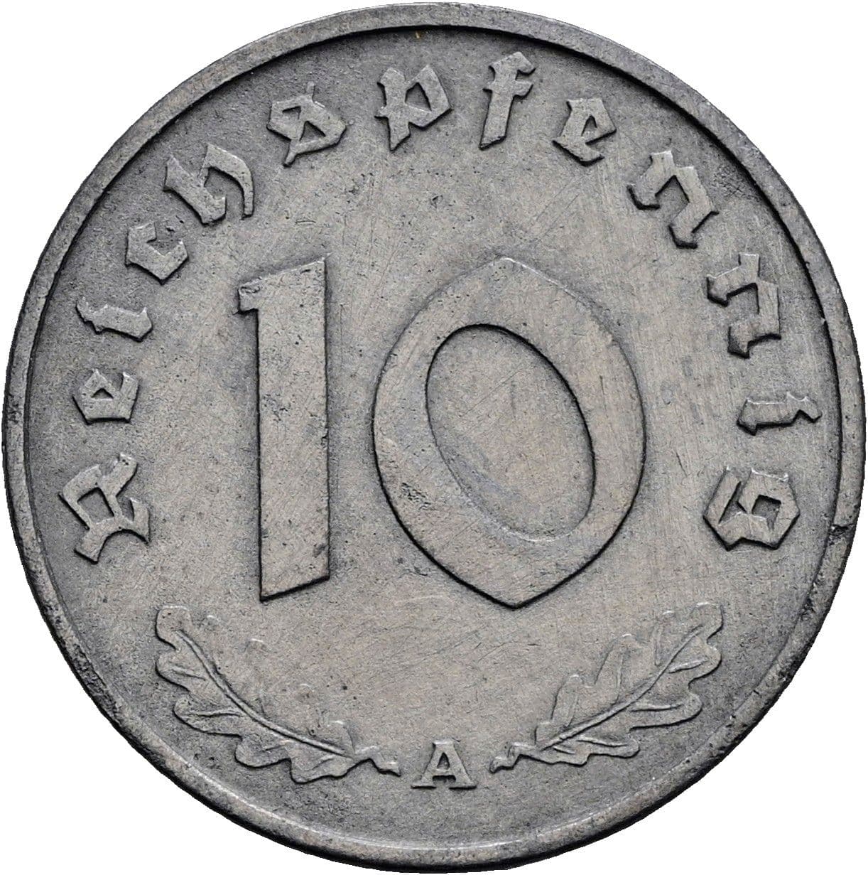 10 Reichspfennig 1943 A – Vorderseite