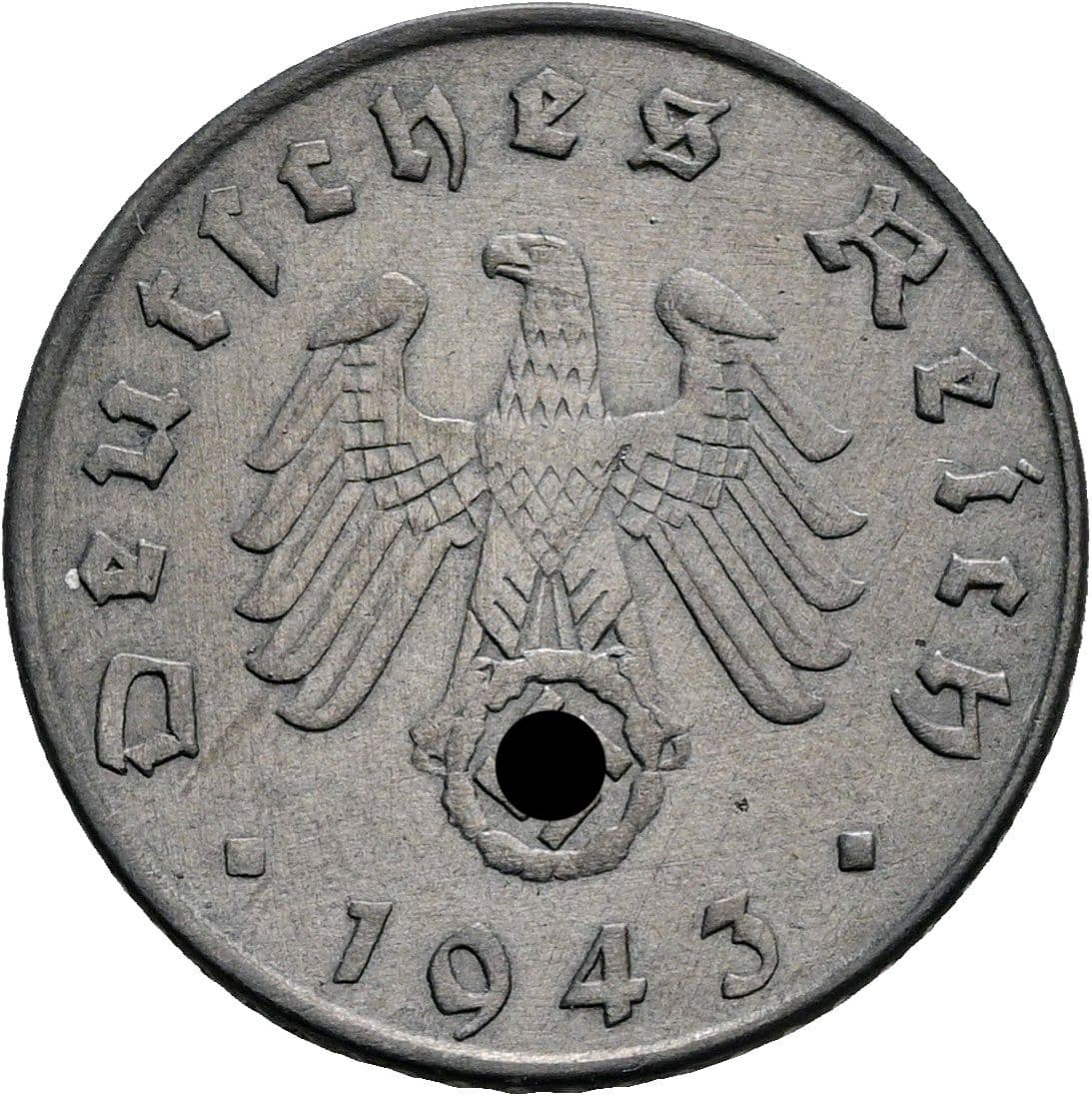 5 Reichspfennig 1943 E – Rückseite