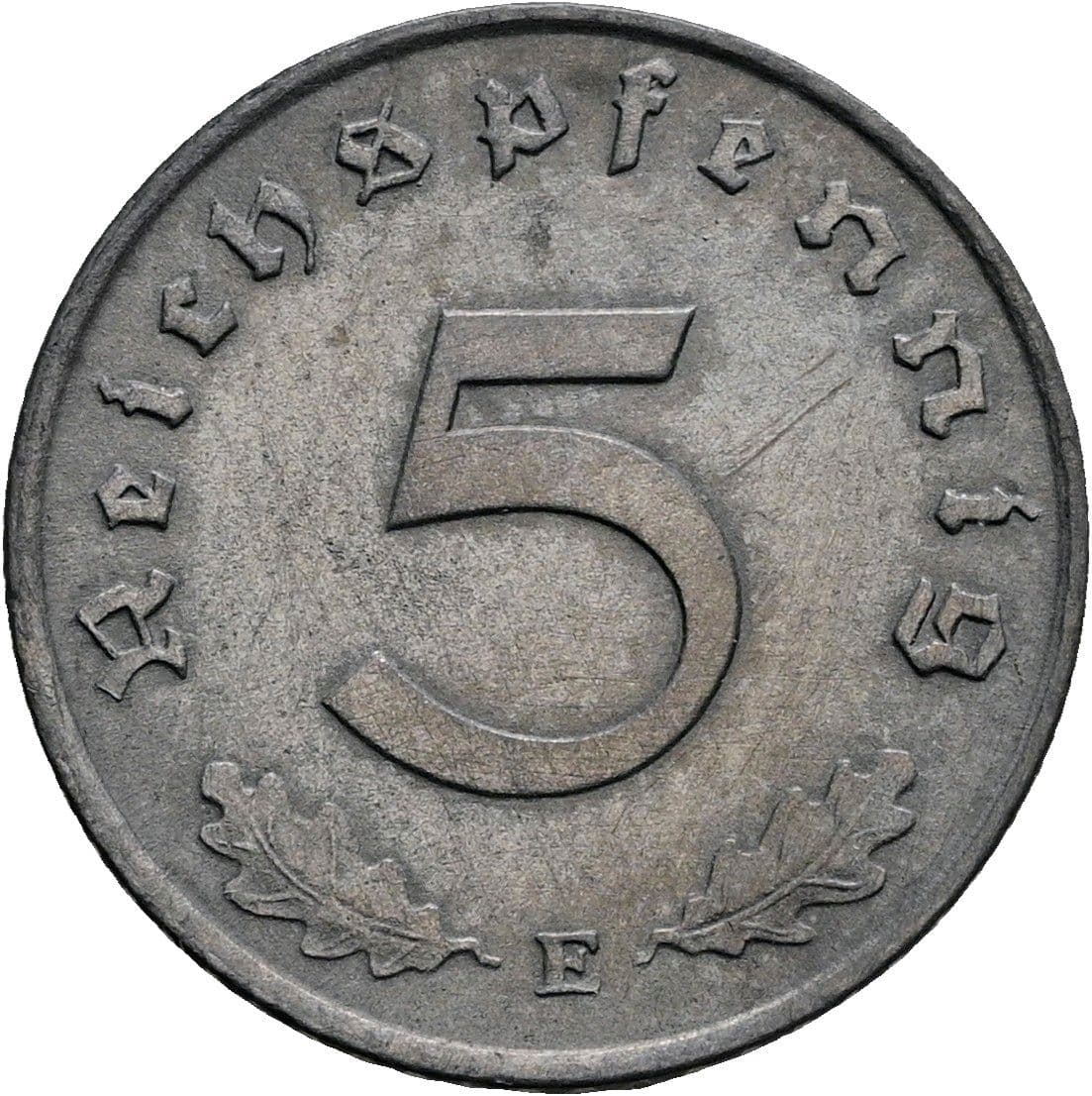5 Reichspfennig 1943 E – Vorderseite