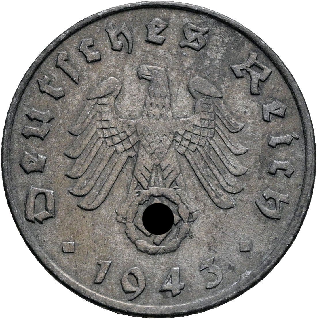 5 Reichspfennig 1943 E – Rückseite